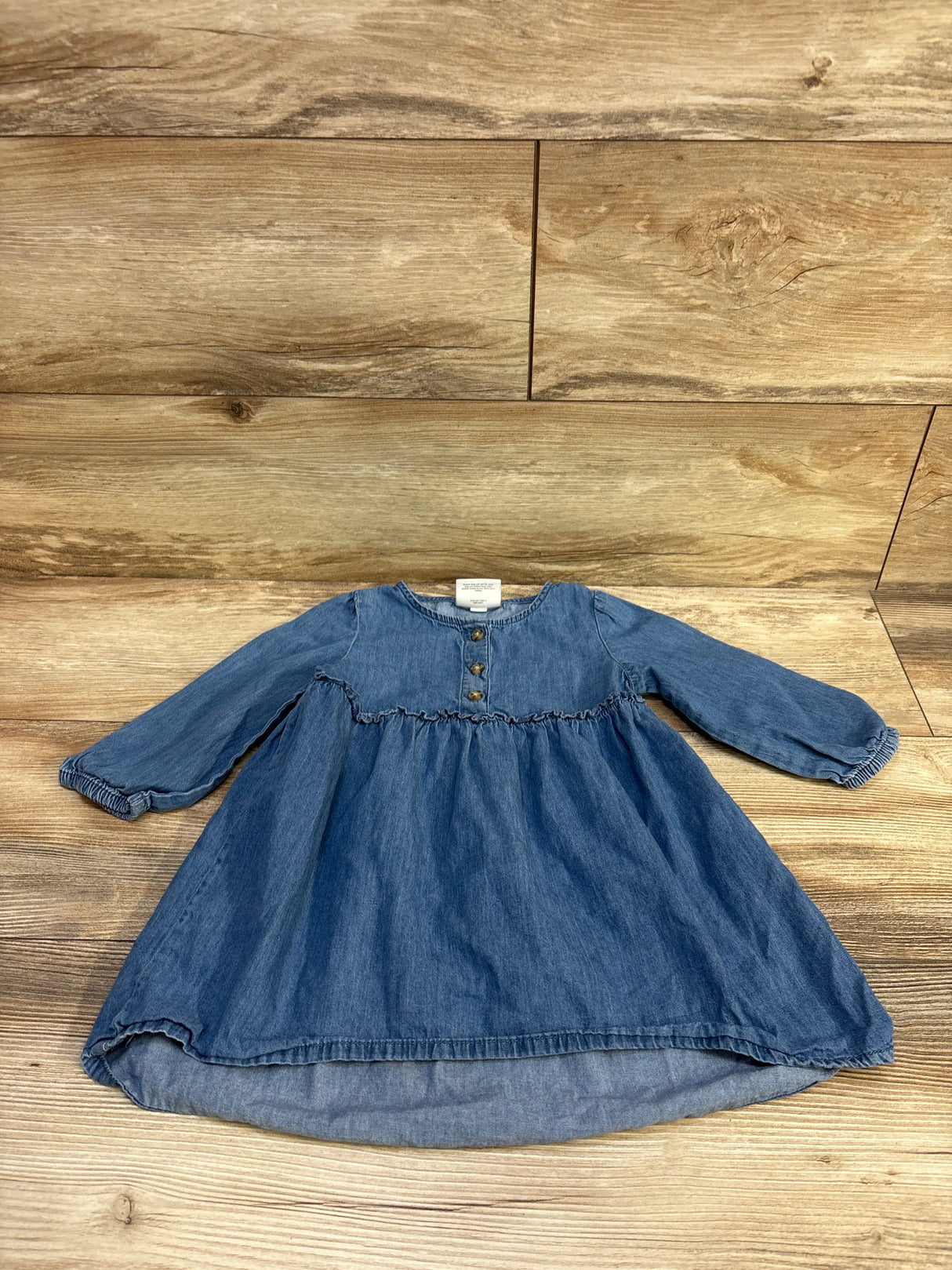 Okie Dokie Chambray Dress Blue sz 2T