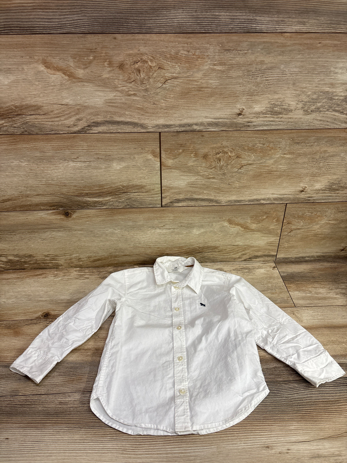 H&M Long Sleeve Button Up Shirt White sz 4T