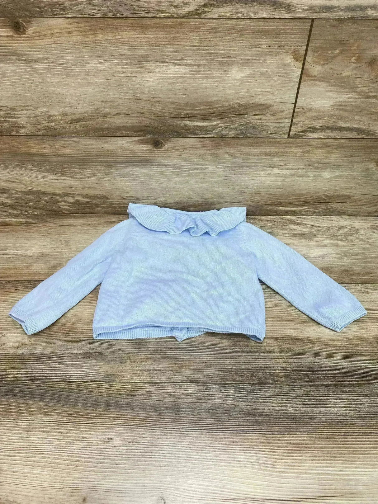 Janie and Jack Ruffle Collar Cardigan Blue sz 18-24m - Me n Mommy To Be