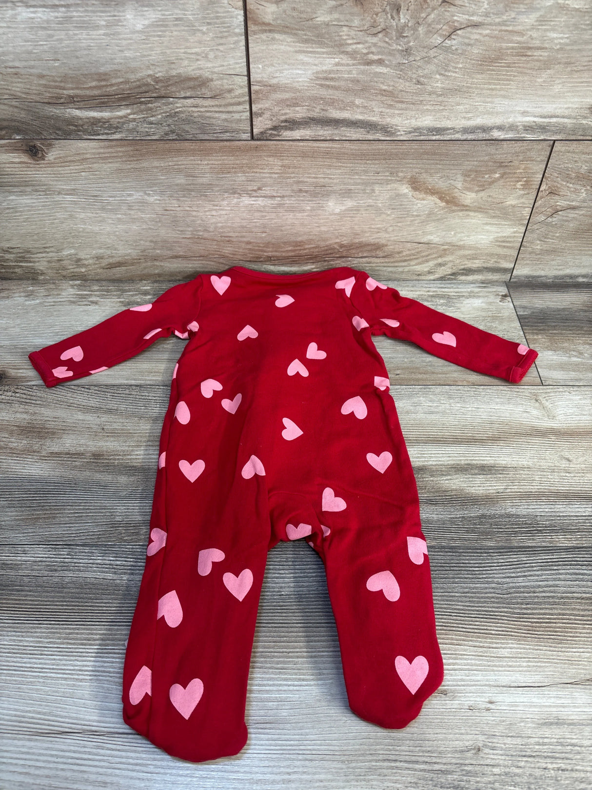 Just One You Heart Print Sleeper Red sz 3m