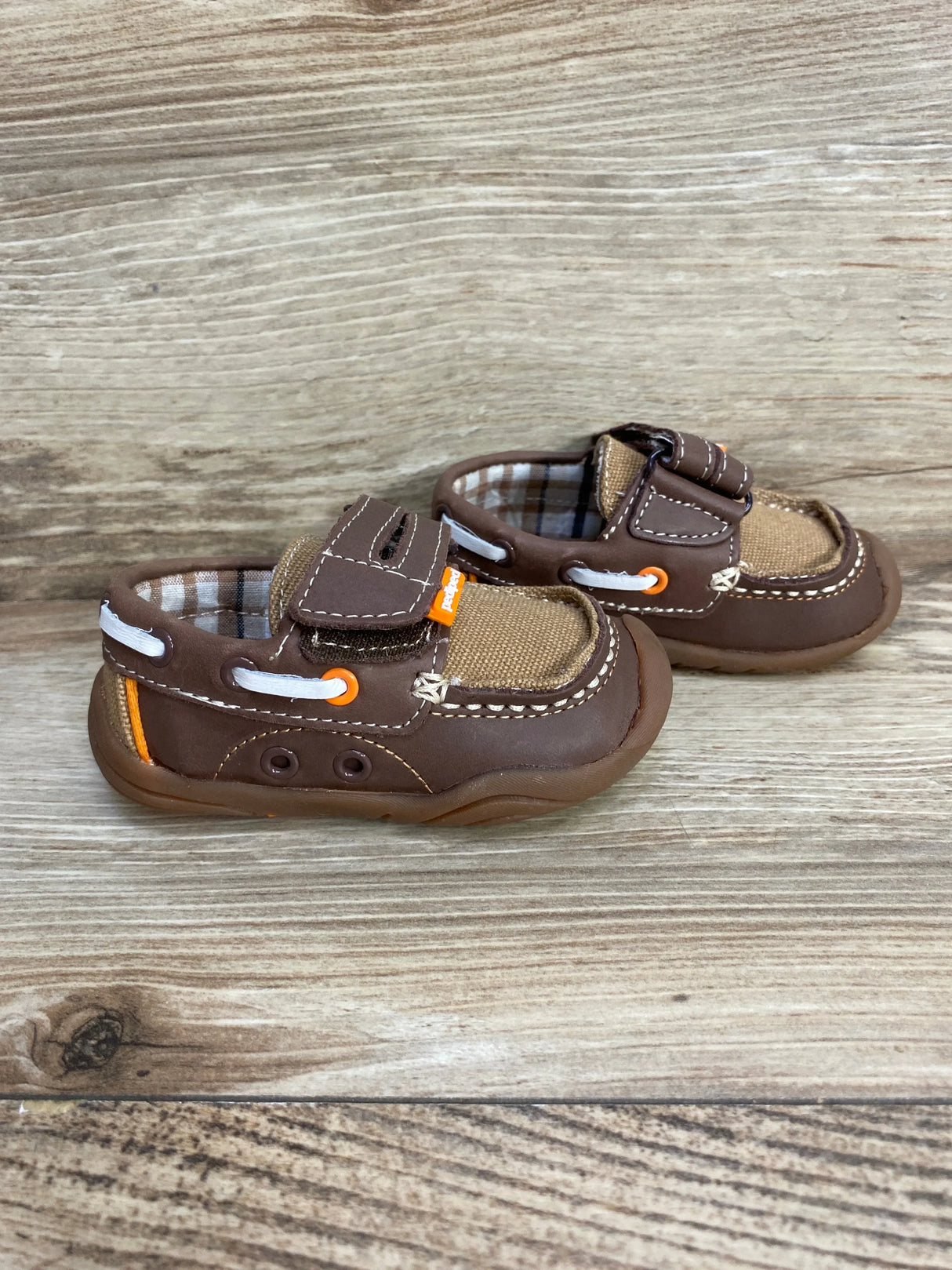 Pediped Grip-N-Go Naples Loafer Brown sz 4-4.5c - Me n Mommy To Be