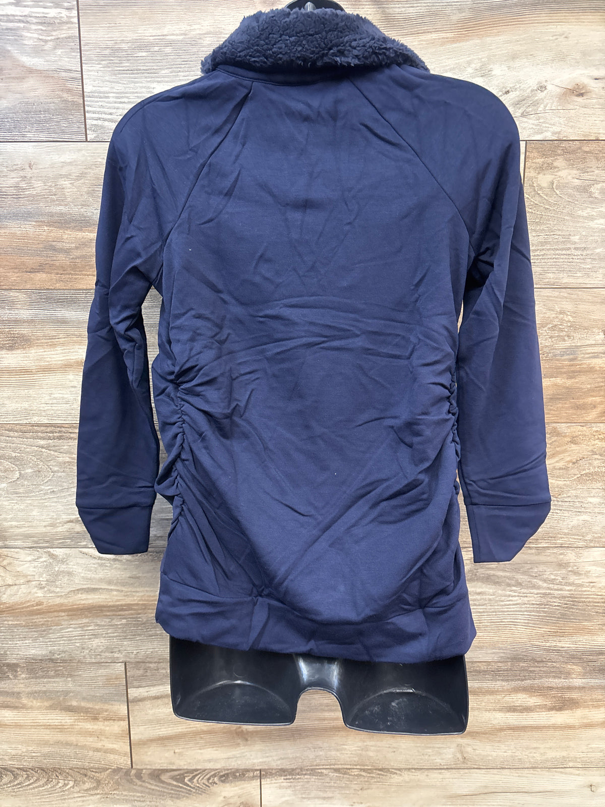 NEW Isabel Maternity Snap Sherpa Collar Sweatshirt Navy sz Small