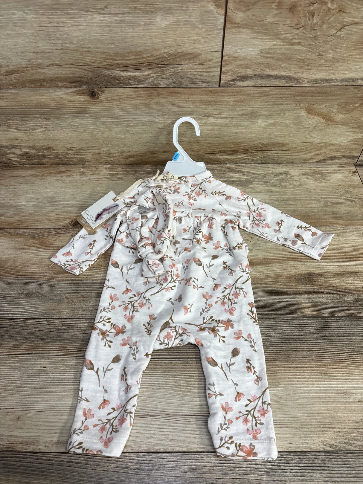 NEW Jessica Simpson 2pc Floral Coverall White sz 3-6m