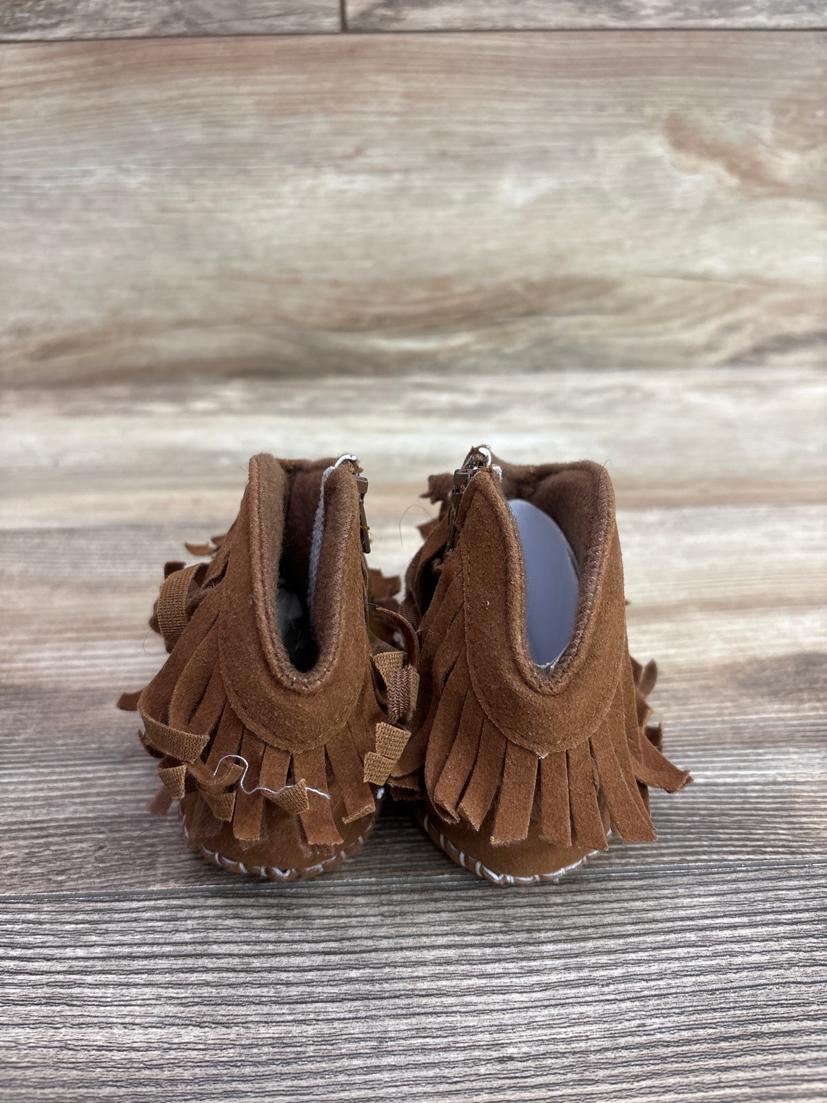 Muchenggift Cowboy Tassel Soft Sole Boots Brown sz 3c