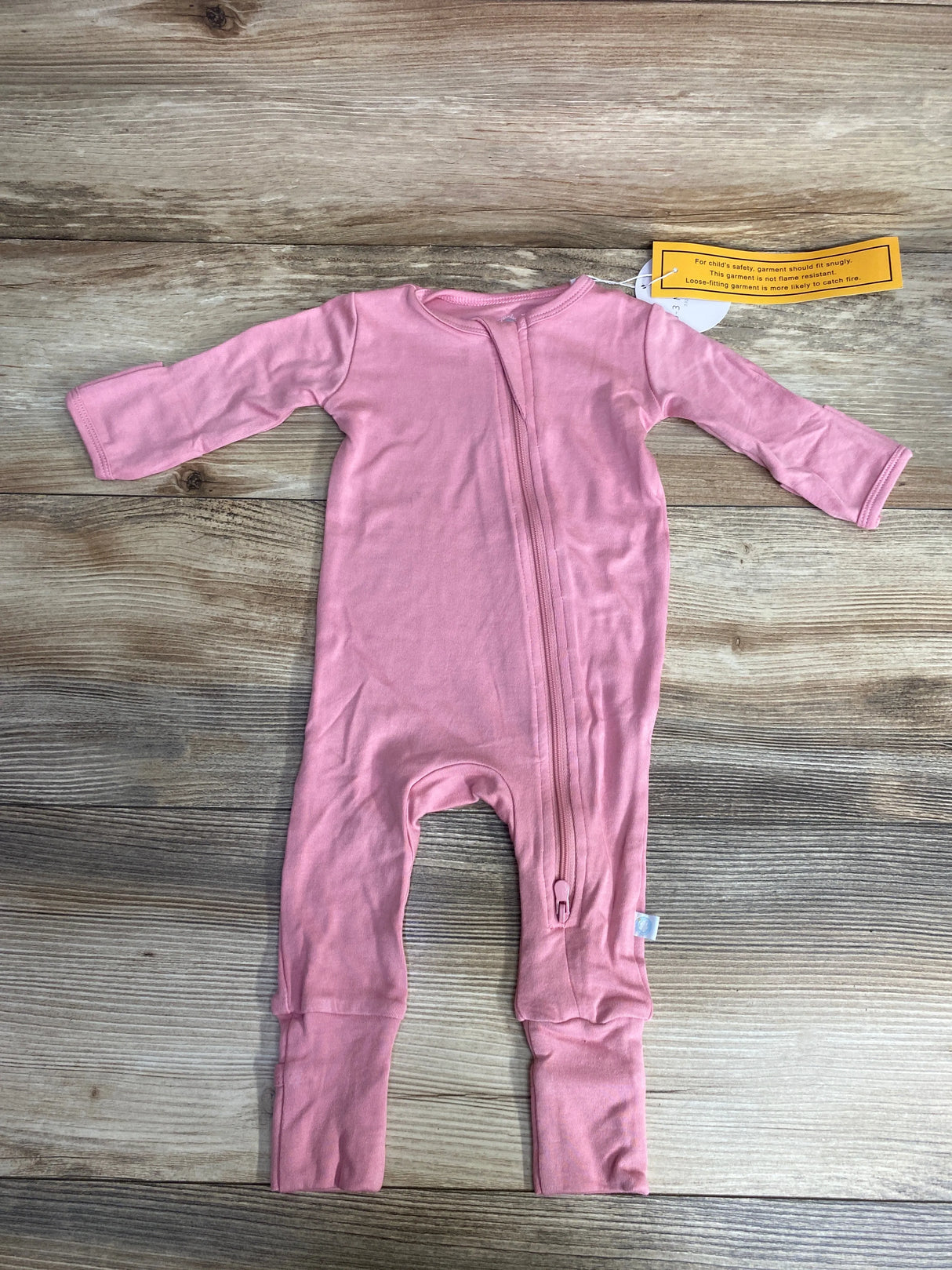NEW Dreamland Baby Bamboo Pajamas w/ DreamCuffs in Dusty Rose sz 0-3m