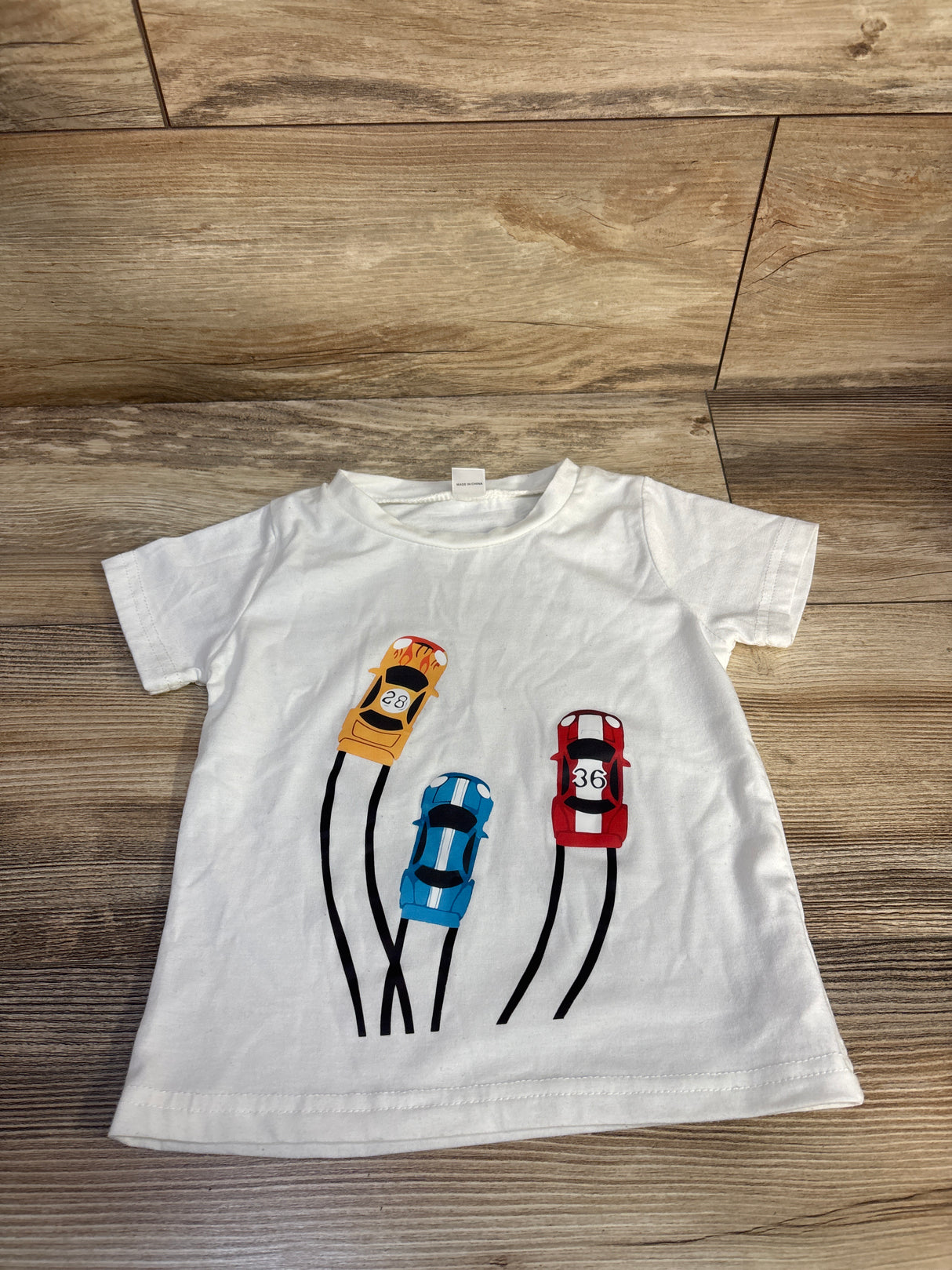 Racecar Shirt White sz 3T