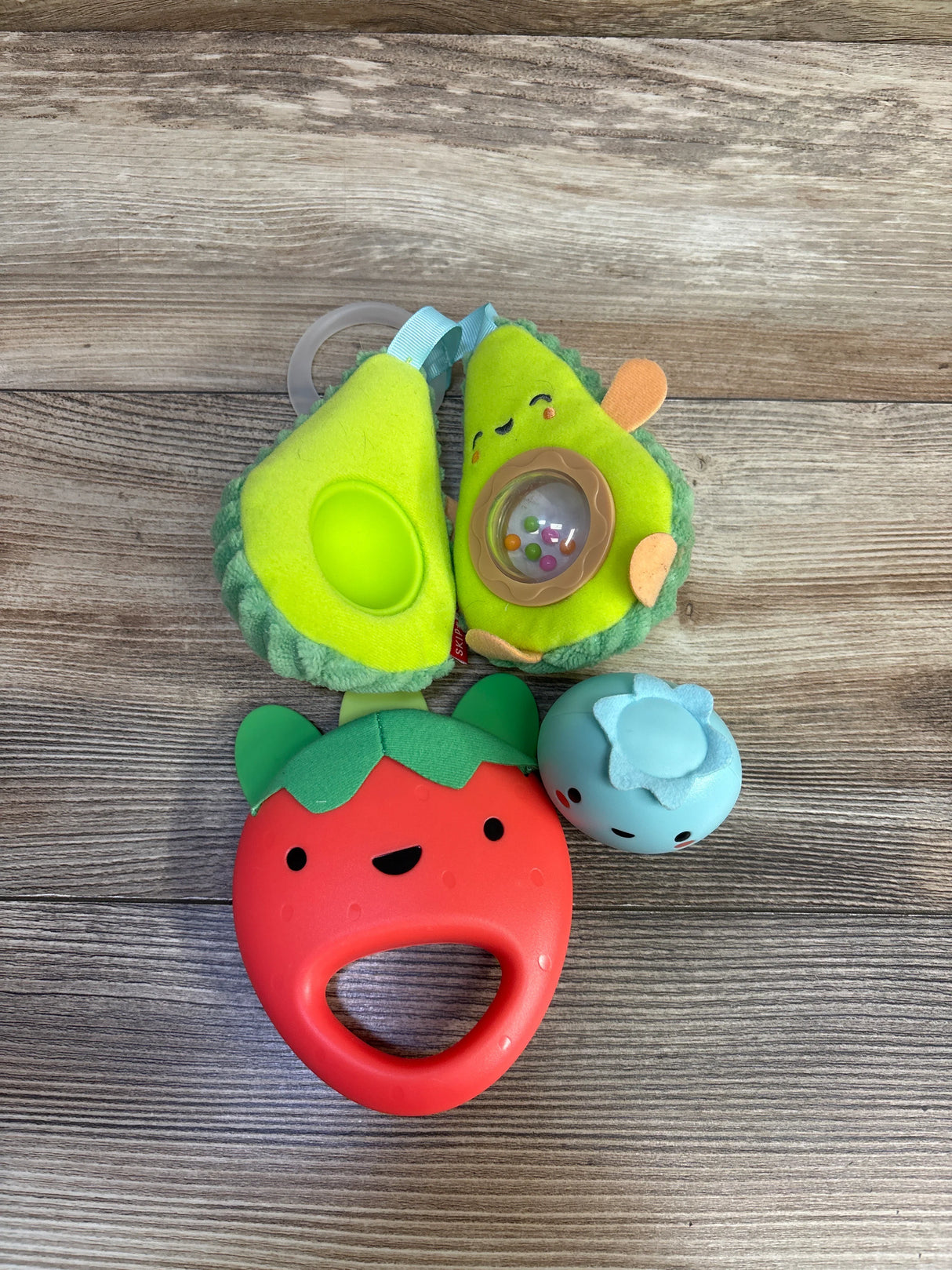 Skip Hop Avocado Stroller Toy & Musical Fruit Band 3pc Set