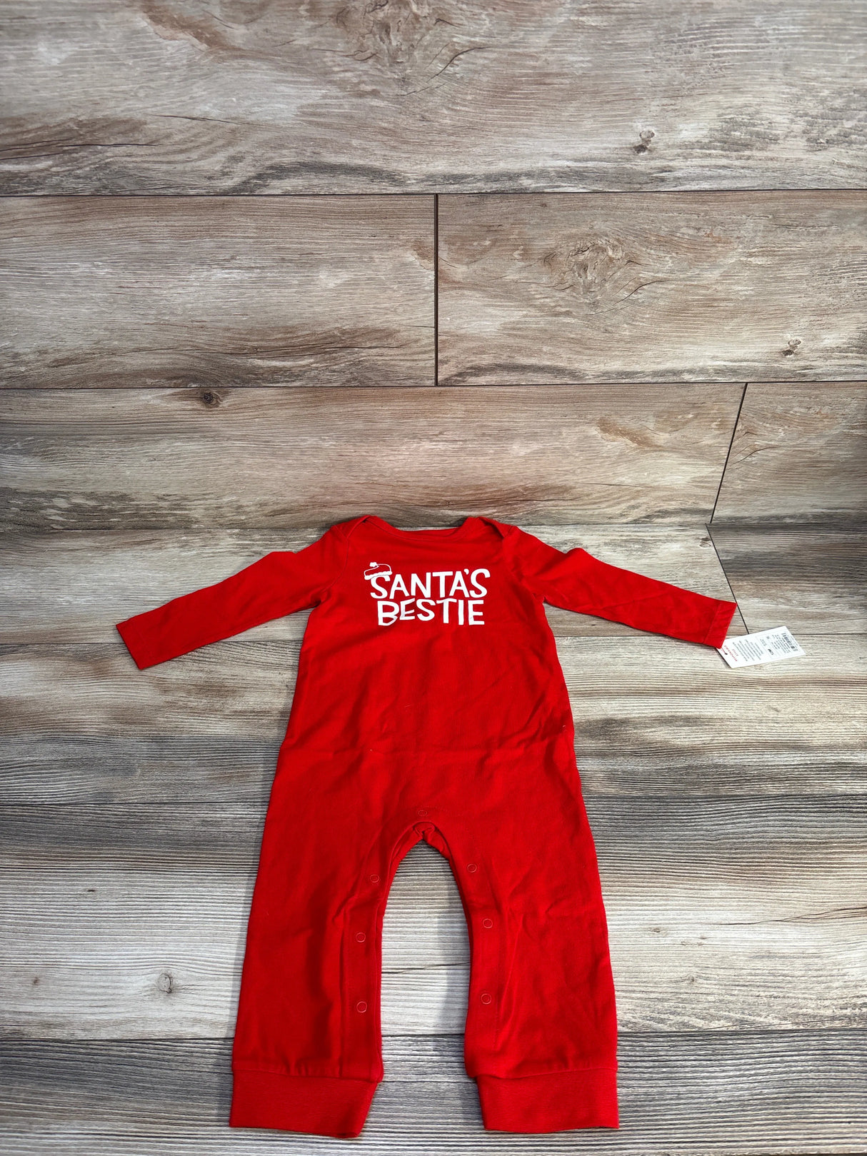 NEW Cat & Jack Santa's Bestie Coverall Red sz 12m