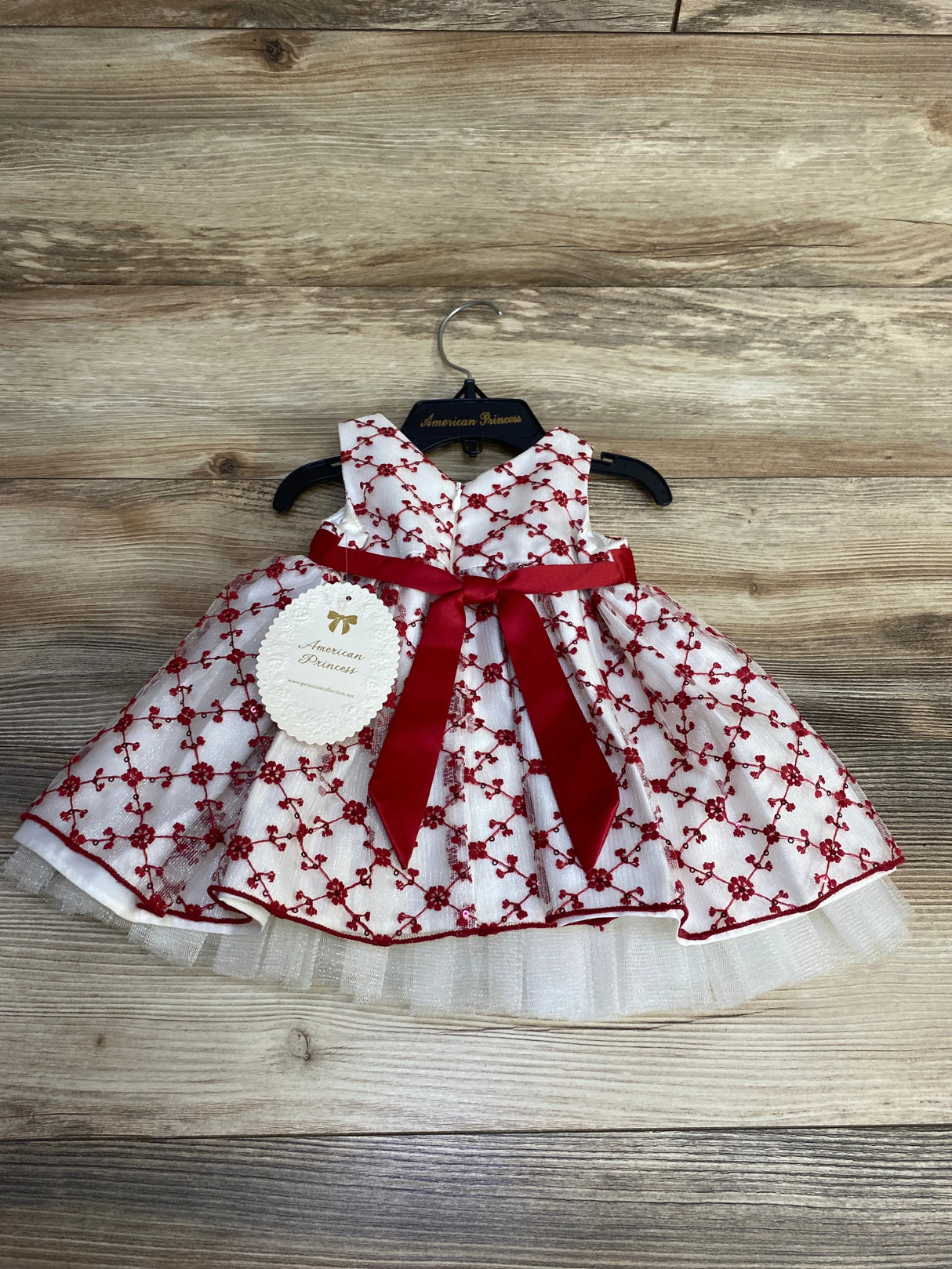 NEW American Princess 2pc Floral Embroidered Dress & Bloomers White sz 6m - Me n Mommy To Be