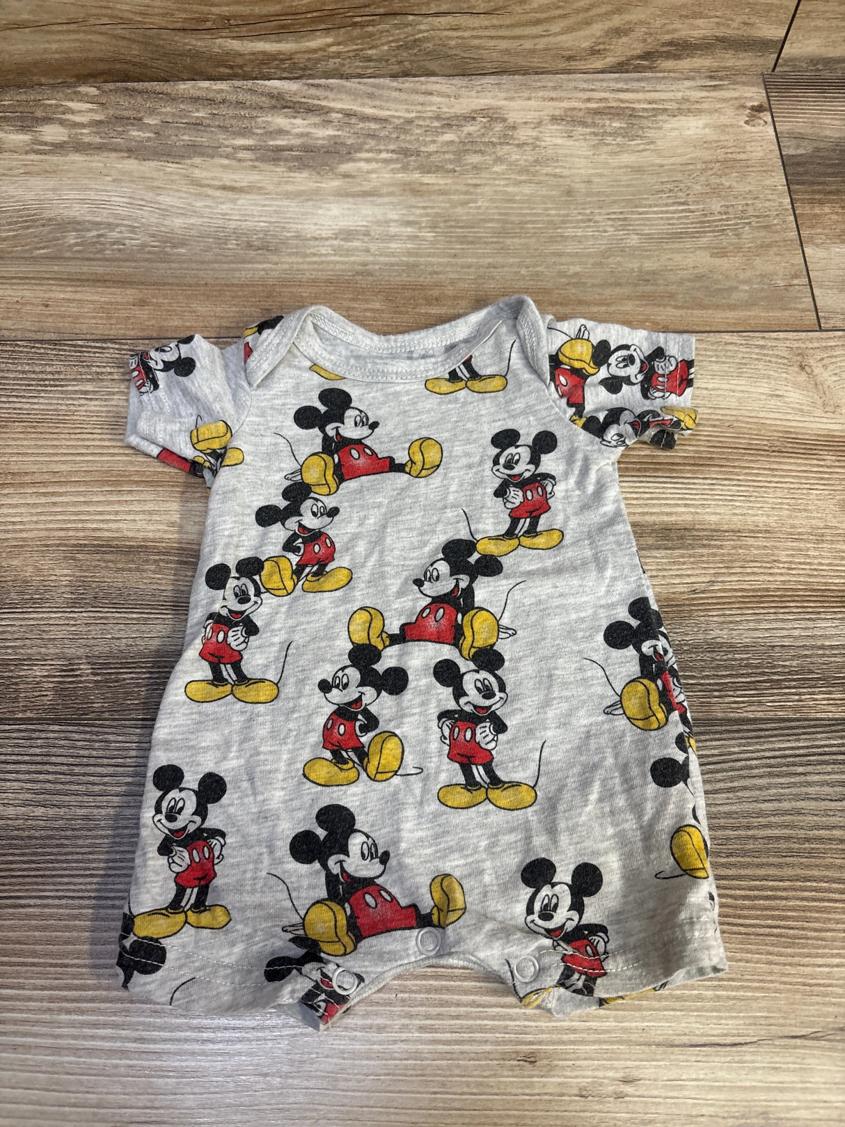 Disney Baby Mickey Mouse Shortie Romper Grey sz Newborn