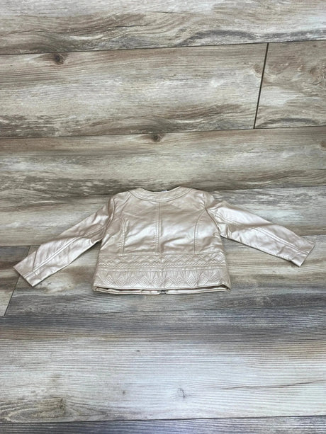 Genuine Kids Faux Leather Jacket Champagne sz 18m - Me n Mommy To Be