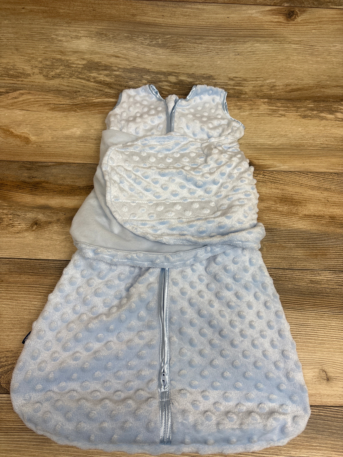 Halo Minky Dot SleepSack Swaddle Blue sz 3-6m