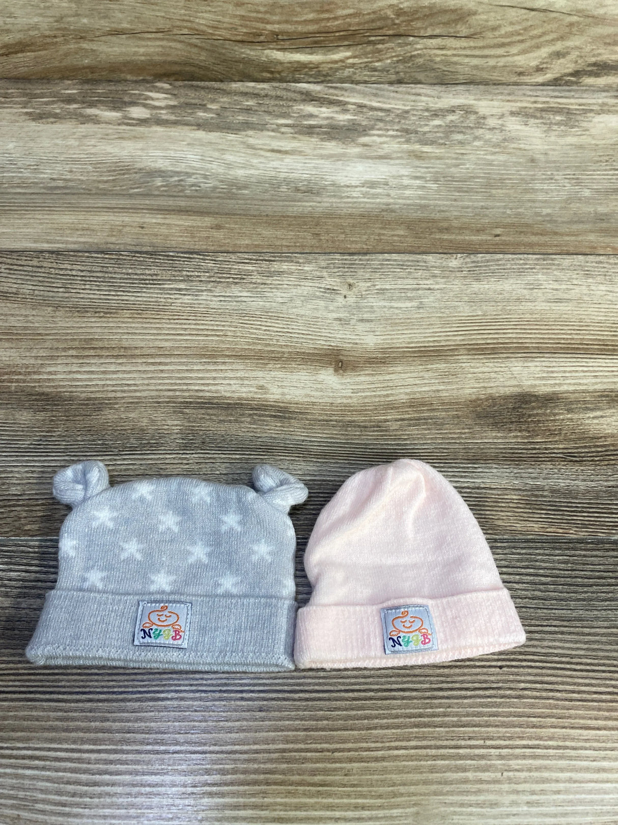 NYGB Preemie Hat Grey/Pink