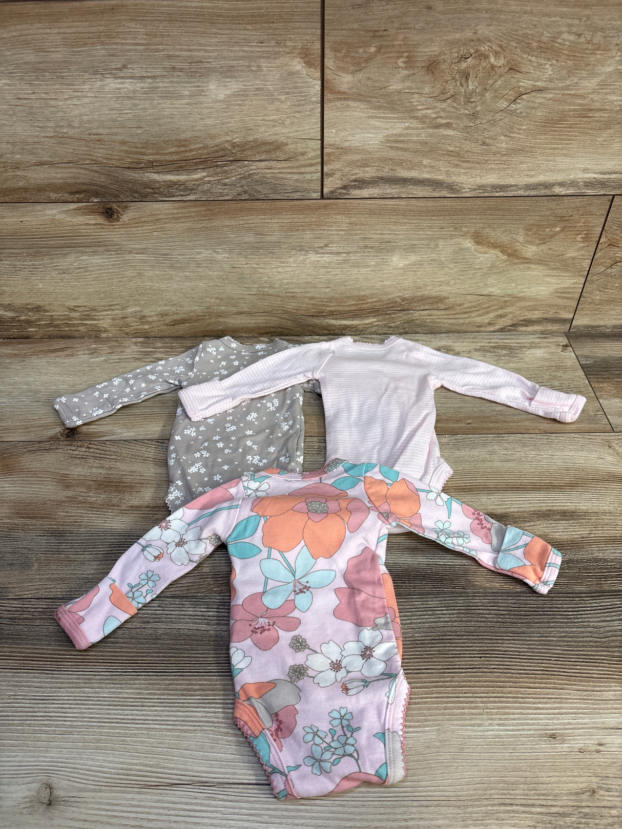 Carter's 3pk Kimono Bodysuits Pink sz Preemie