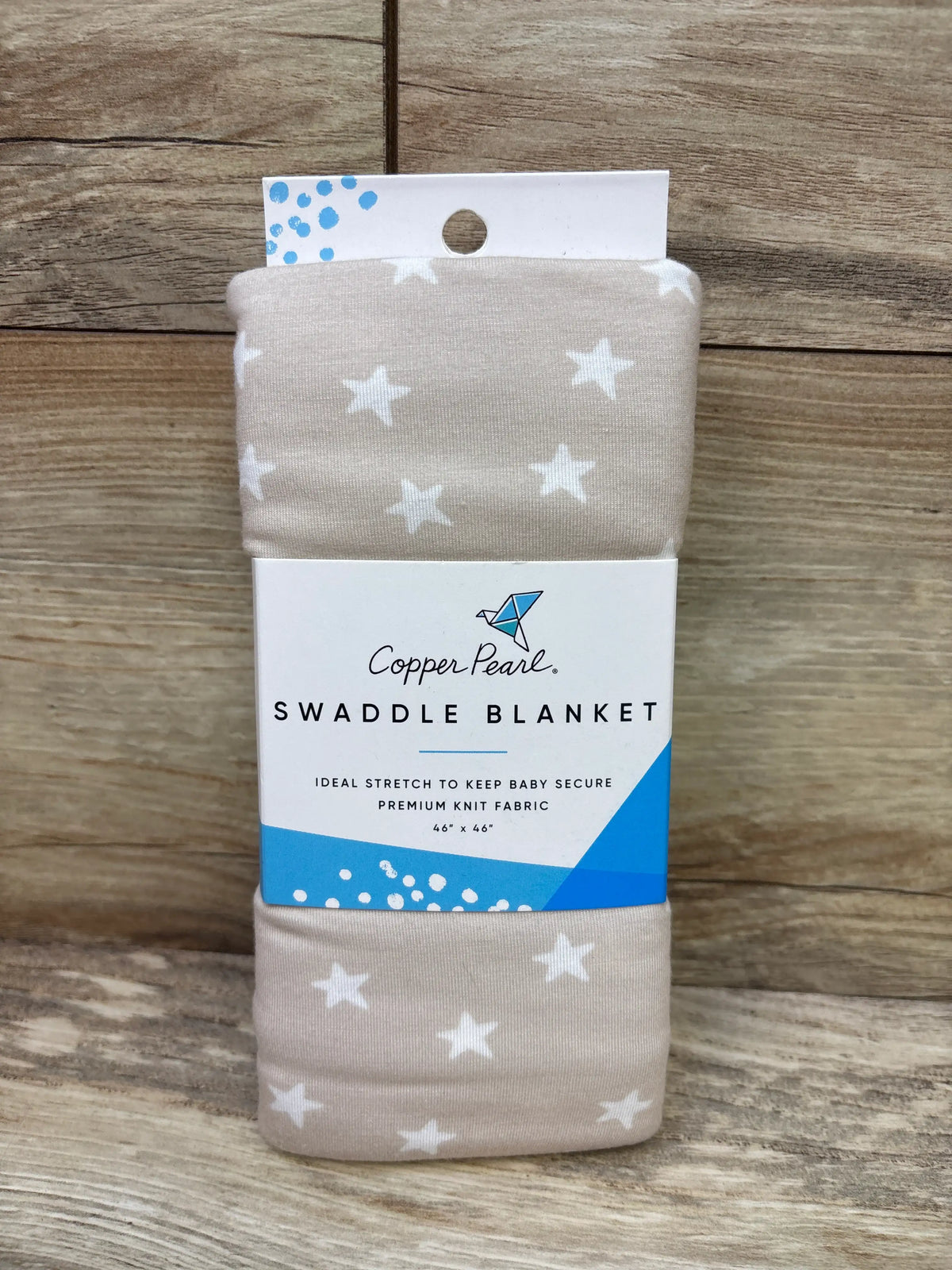 NEW Copper Pearl Bamboo Swaddle Blanket in Twinkle Beige 46x46''