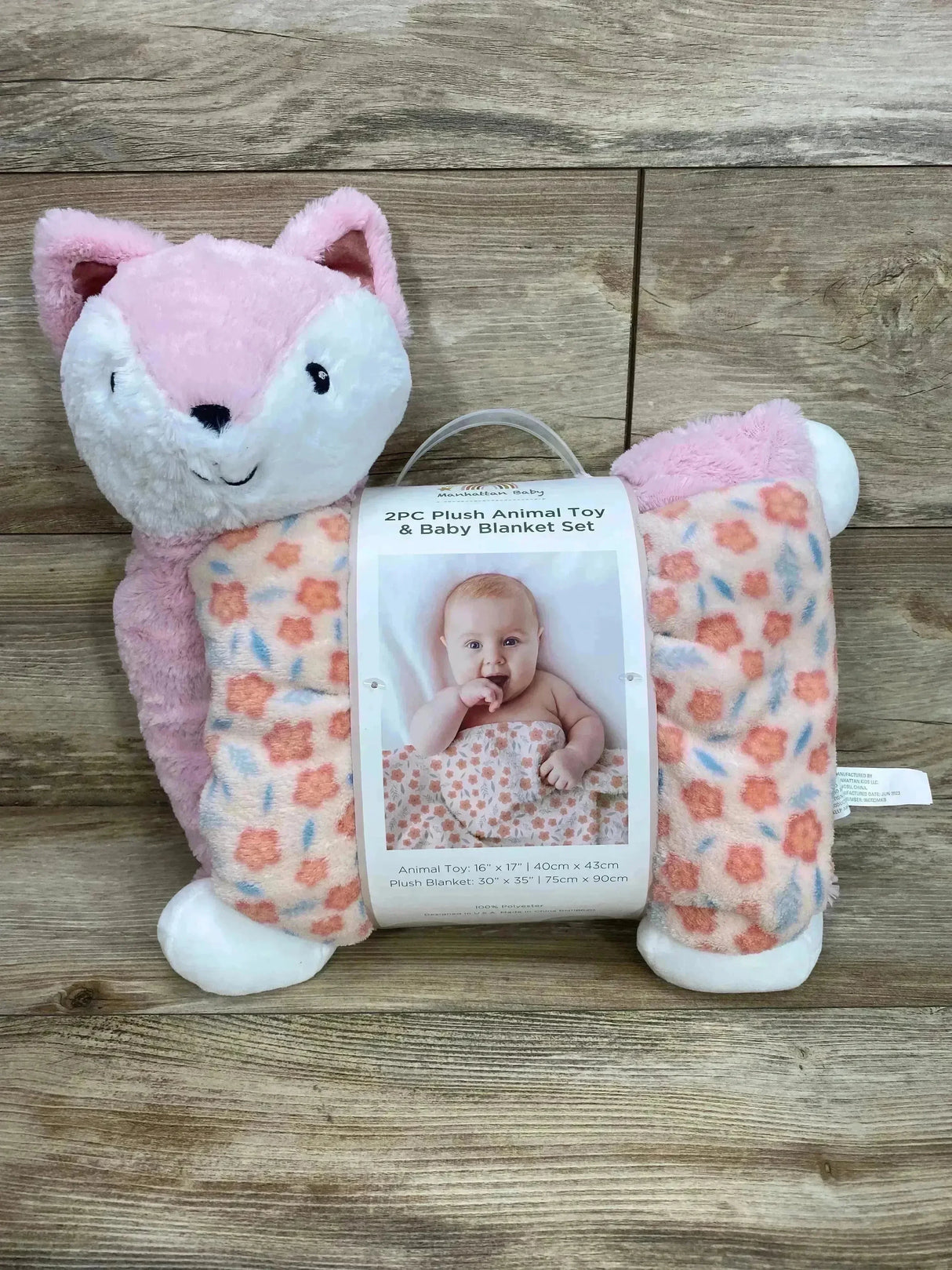 NEW Manhattan Baby 2pc Marshmallow Cuddle Pal & Baby Blanket Set - Me n Mommy To Be
