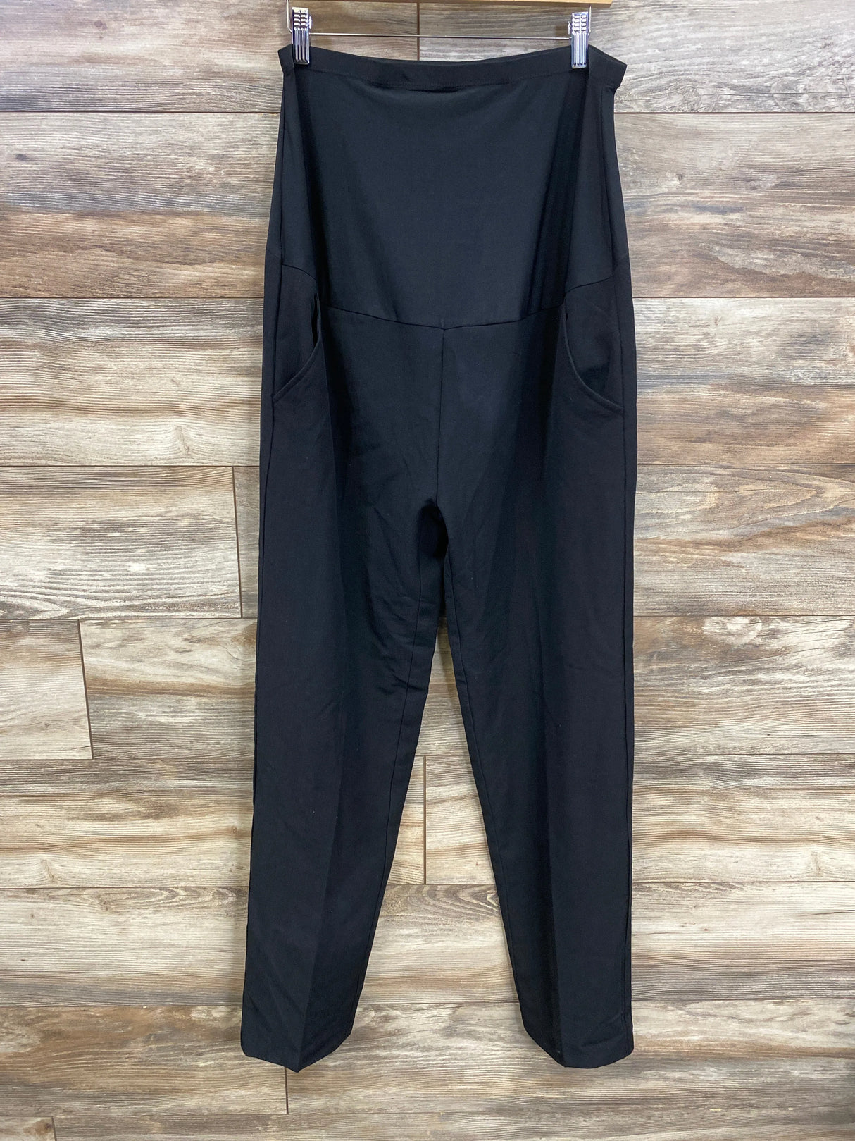 Oh Mama Maternity Full Panel Dress Pants Black sz Large