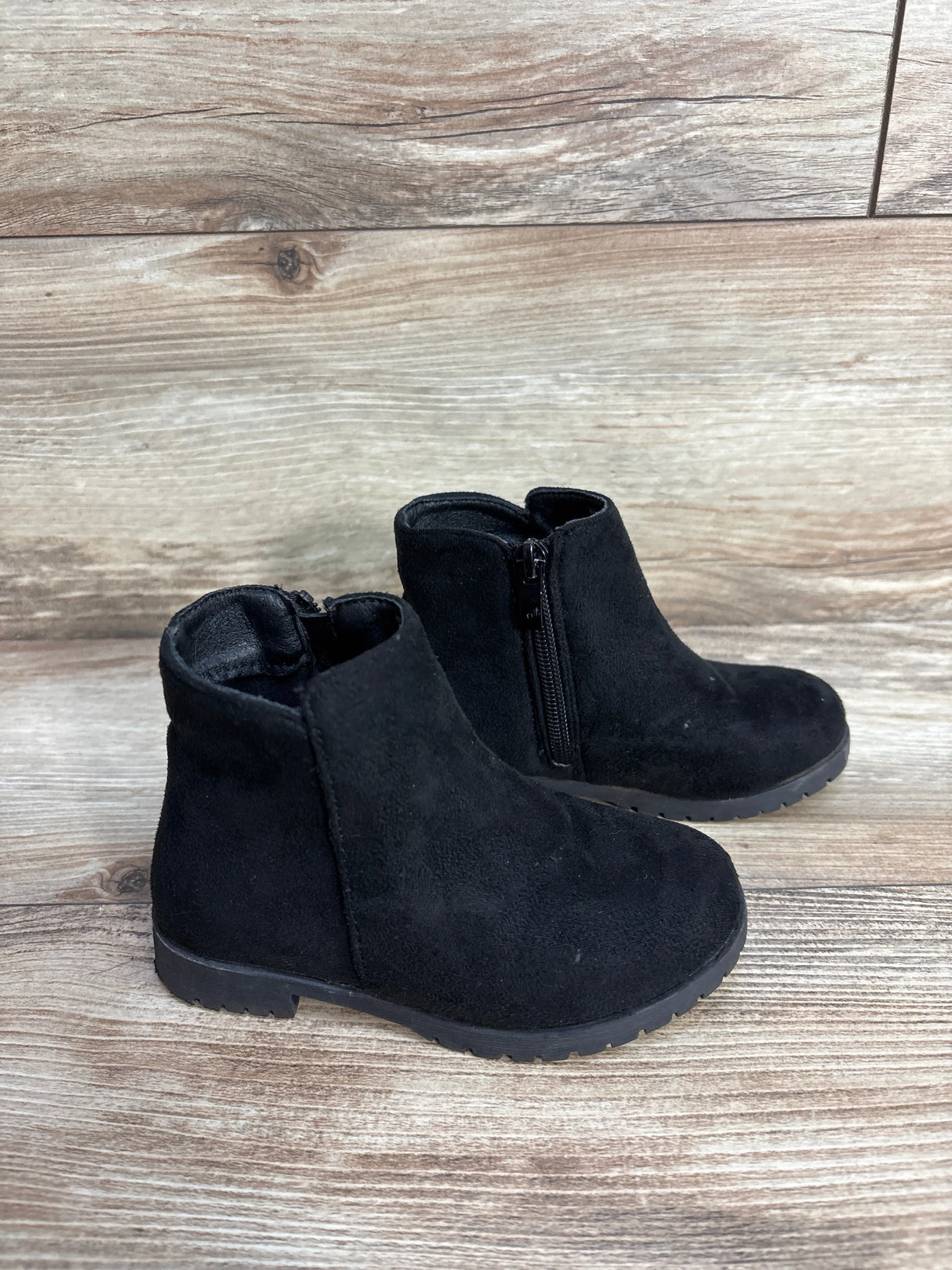 Fabkids Velvet Ankle Boots, Black sz 8c
