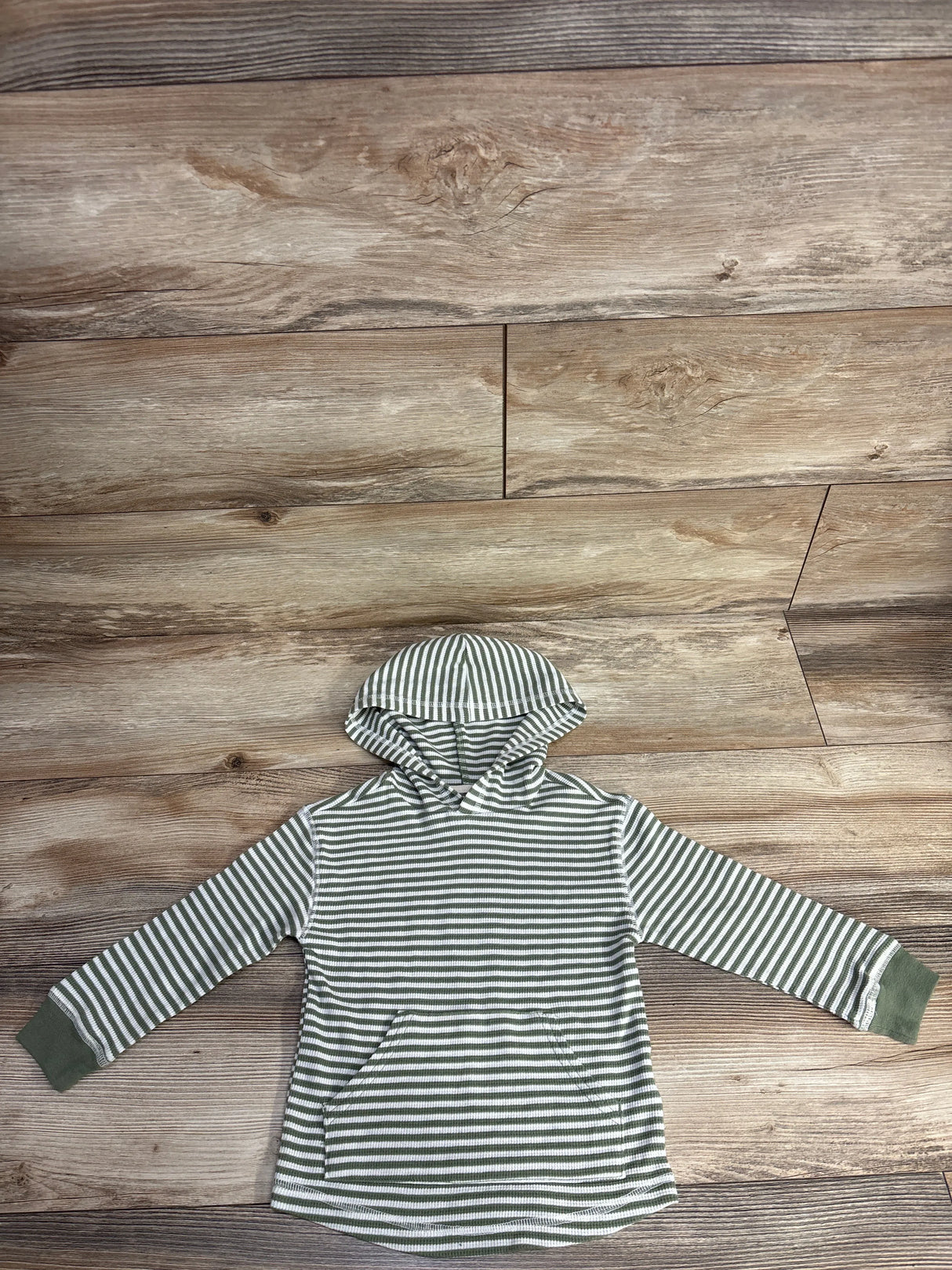 Epic Threads Ribbed Striped Hooded Shirt Green sz 3T