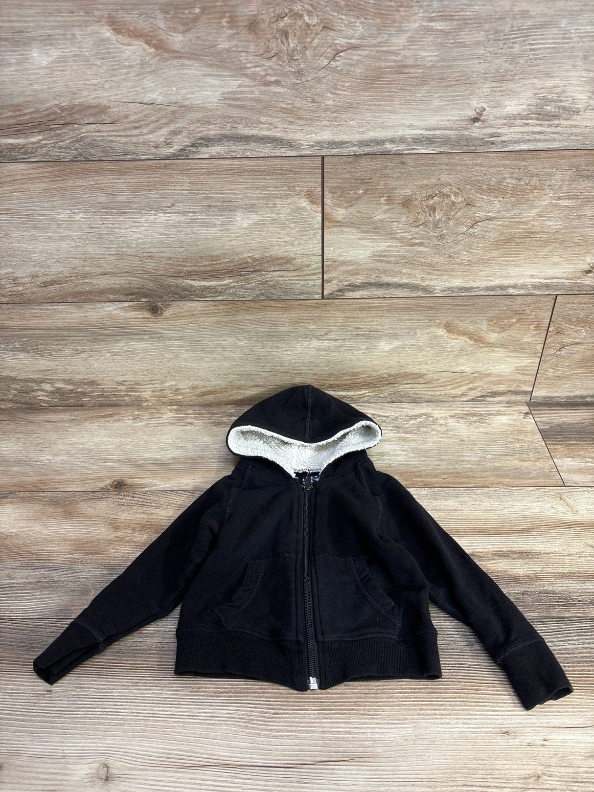Kickee Pants Zip-Front Hoodie with Sherpa-Lined Hood in Midnight sz 12-18m