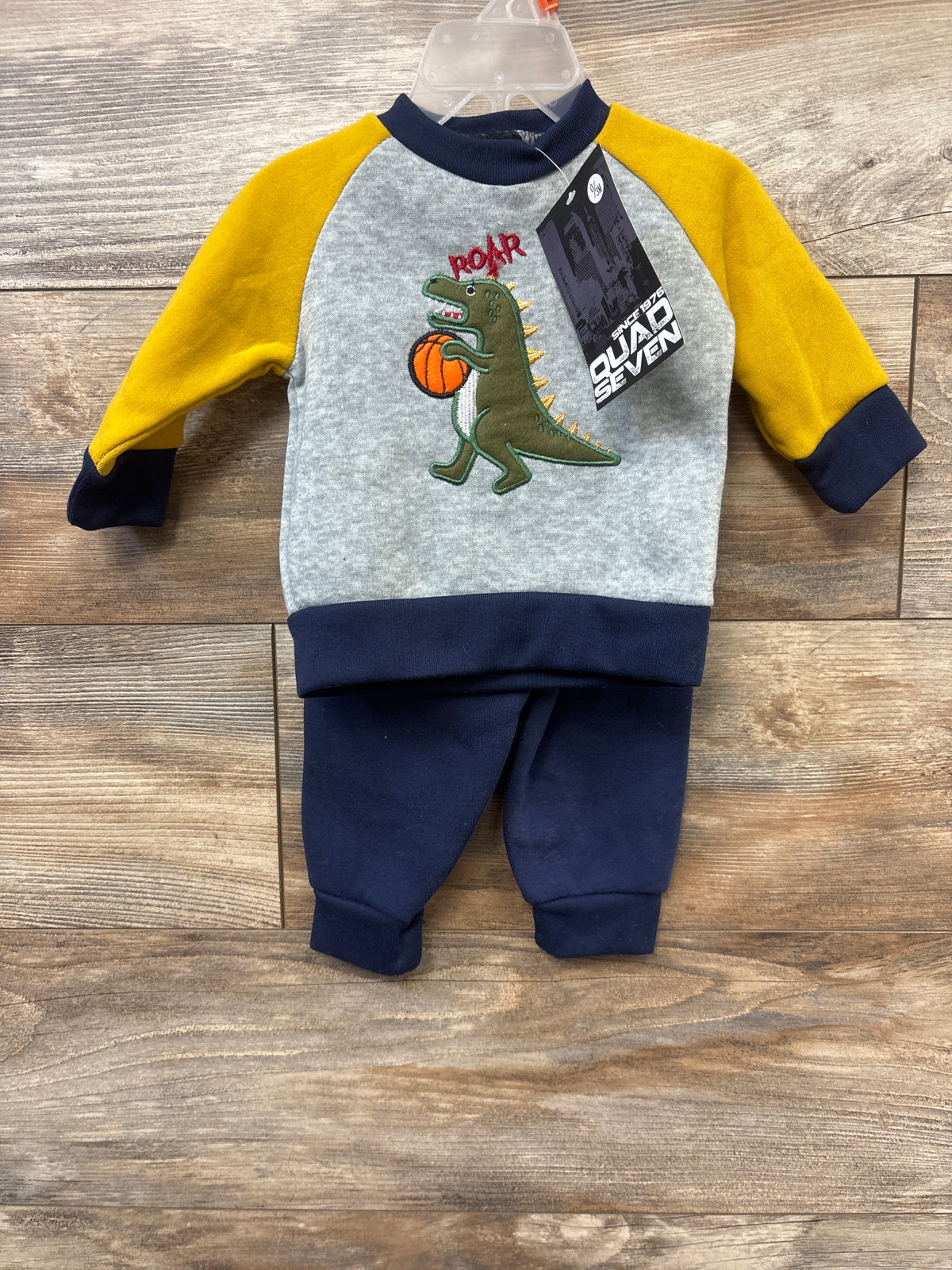 NEW Squad Seven 2pc Pullover Sweatshirt & Joggers Set Grey sz 0/3m