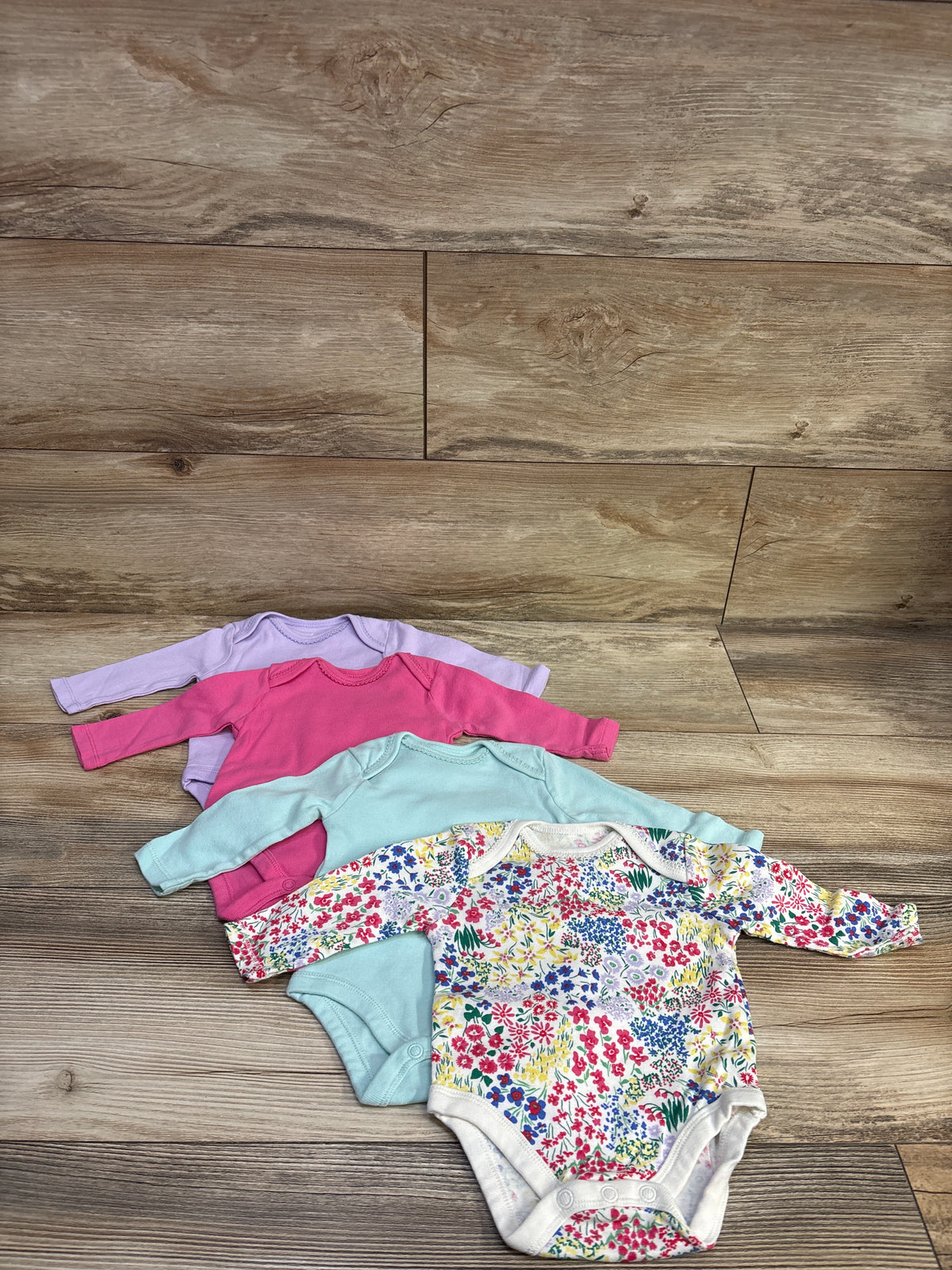 Wonder Nation 4pk Bodysuit Set Pink sz 0-3m