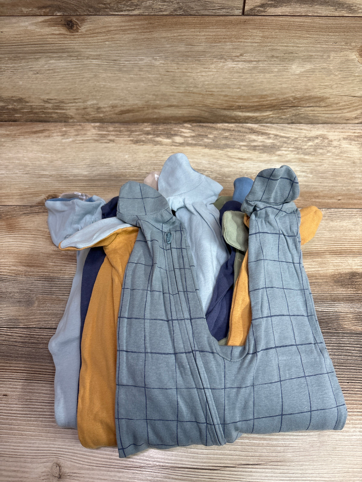 NEW Cloud Island 6pk Cotton Sleep N' Play Sleepers Blue sz 6-9m
