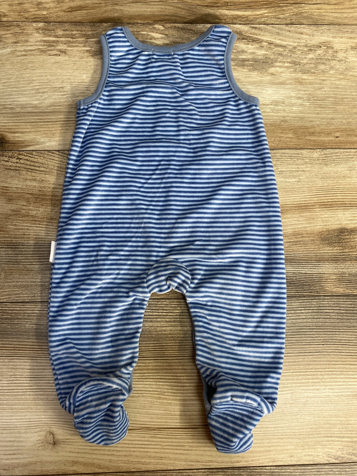Tahari Baby Striped Tank Fleece Coverall Blue sz 3-6m