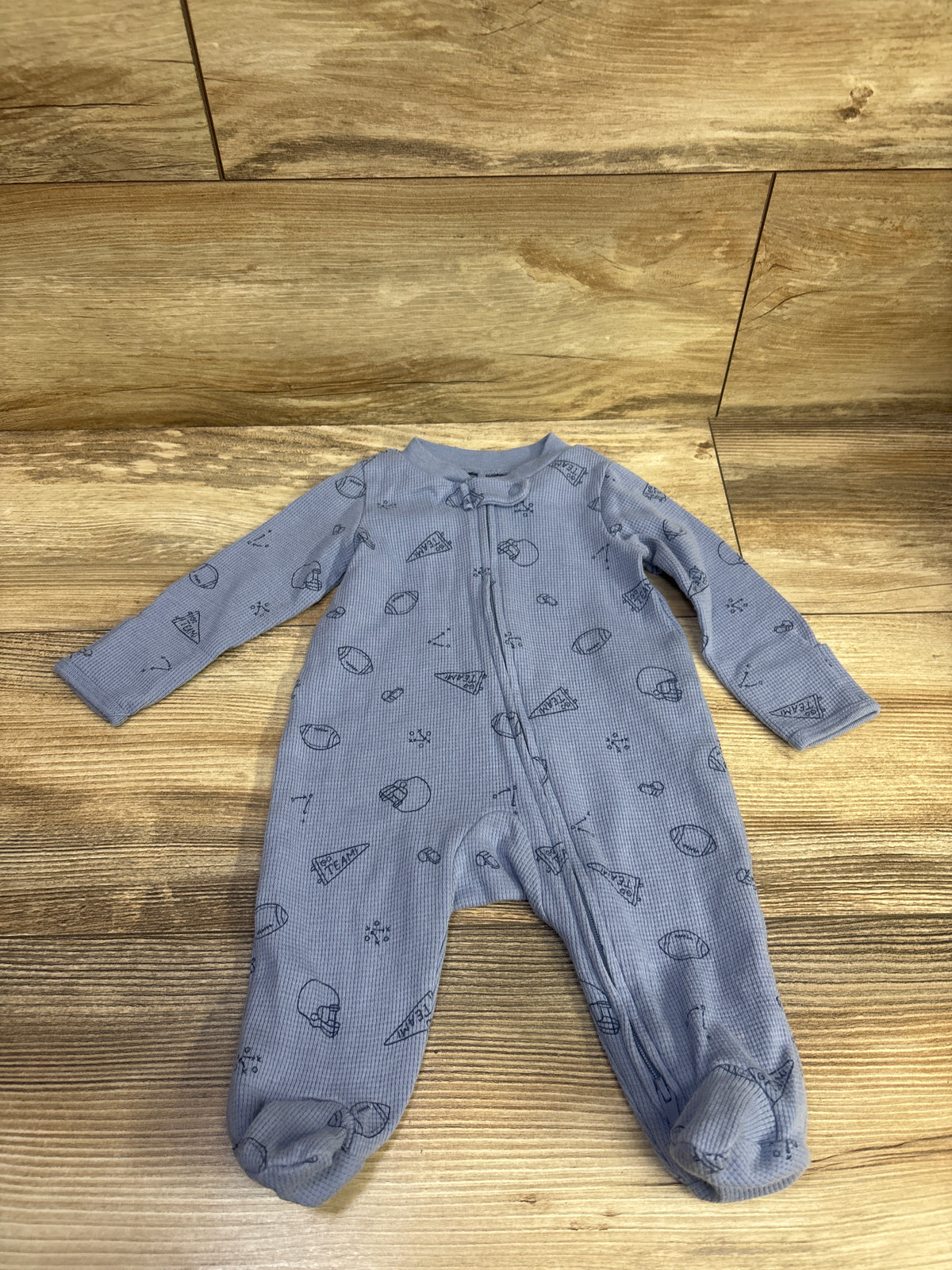 Just One You Waffle Knit Sleeper Blue sz 3m