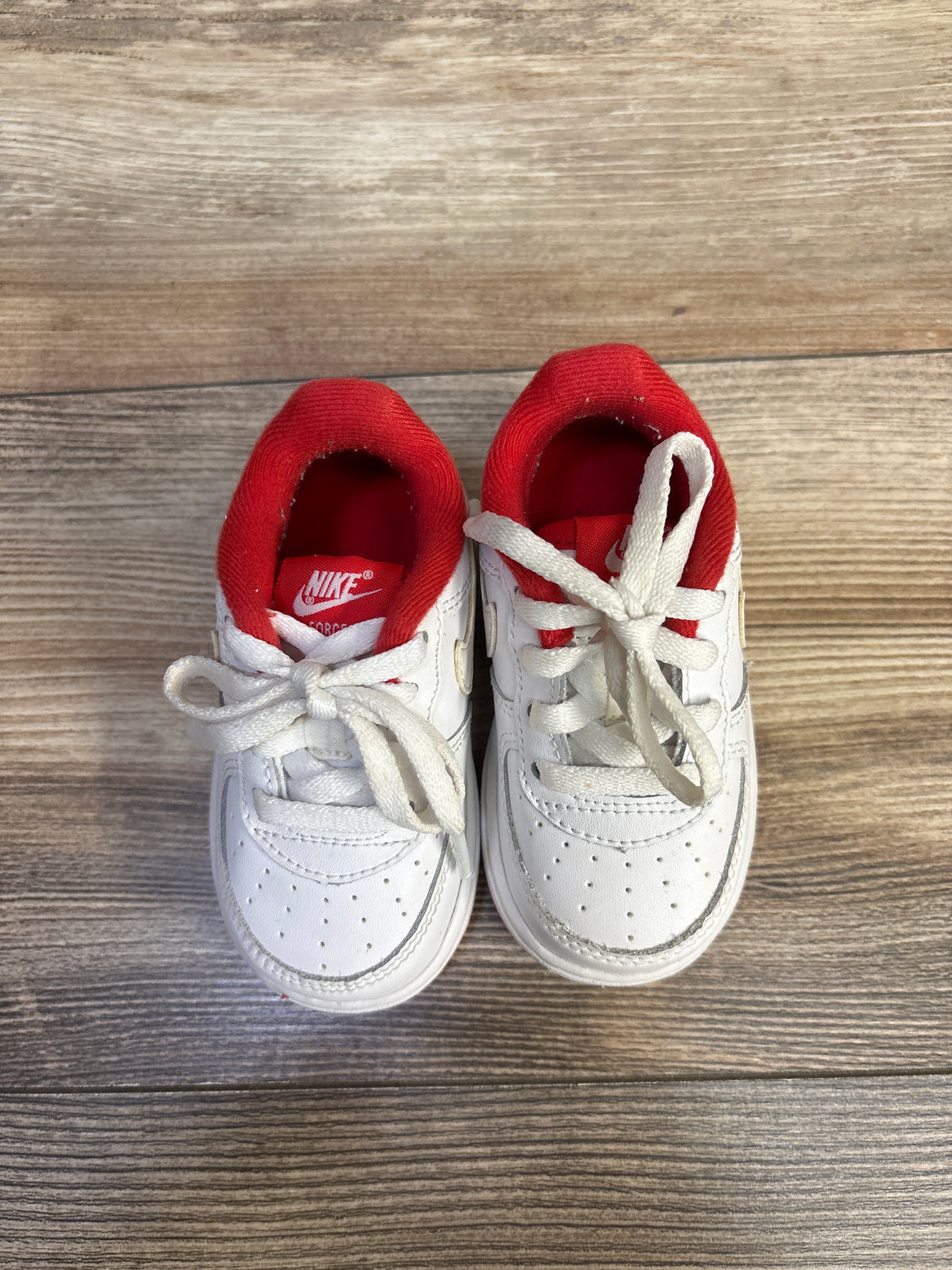 Nike Air Force 1 Low TD 'White University Red' Sneakers sz 5c