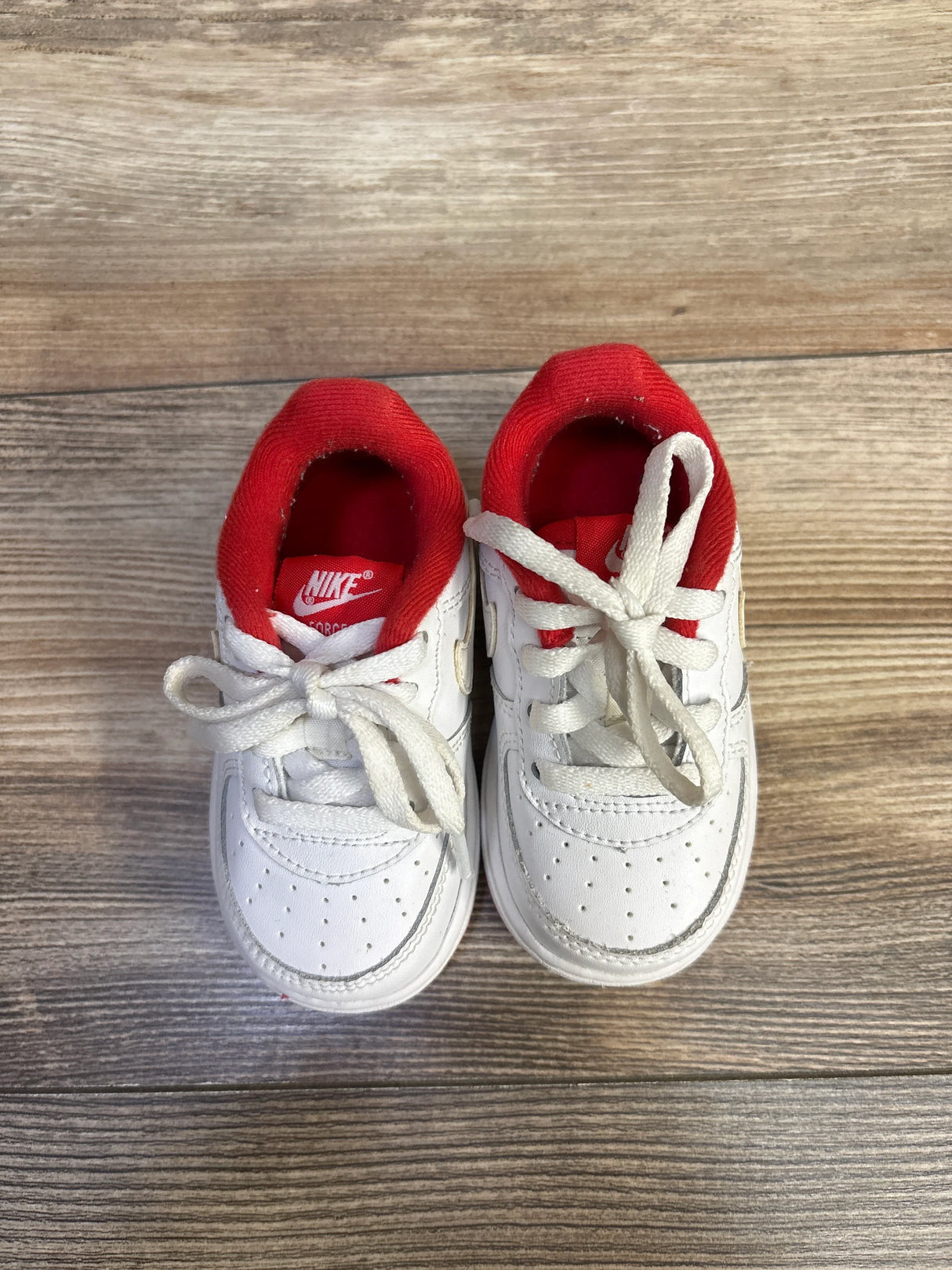 Nike Air Force 1 Low TD 'White University Red' Sneakers sz 5c