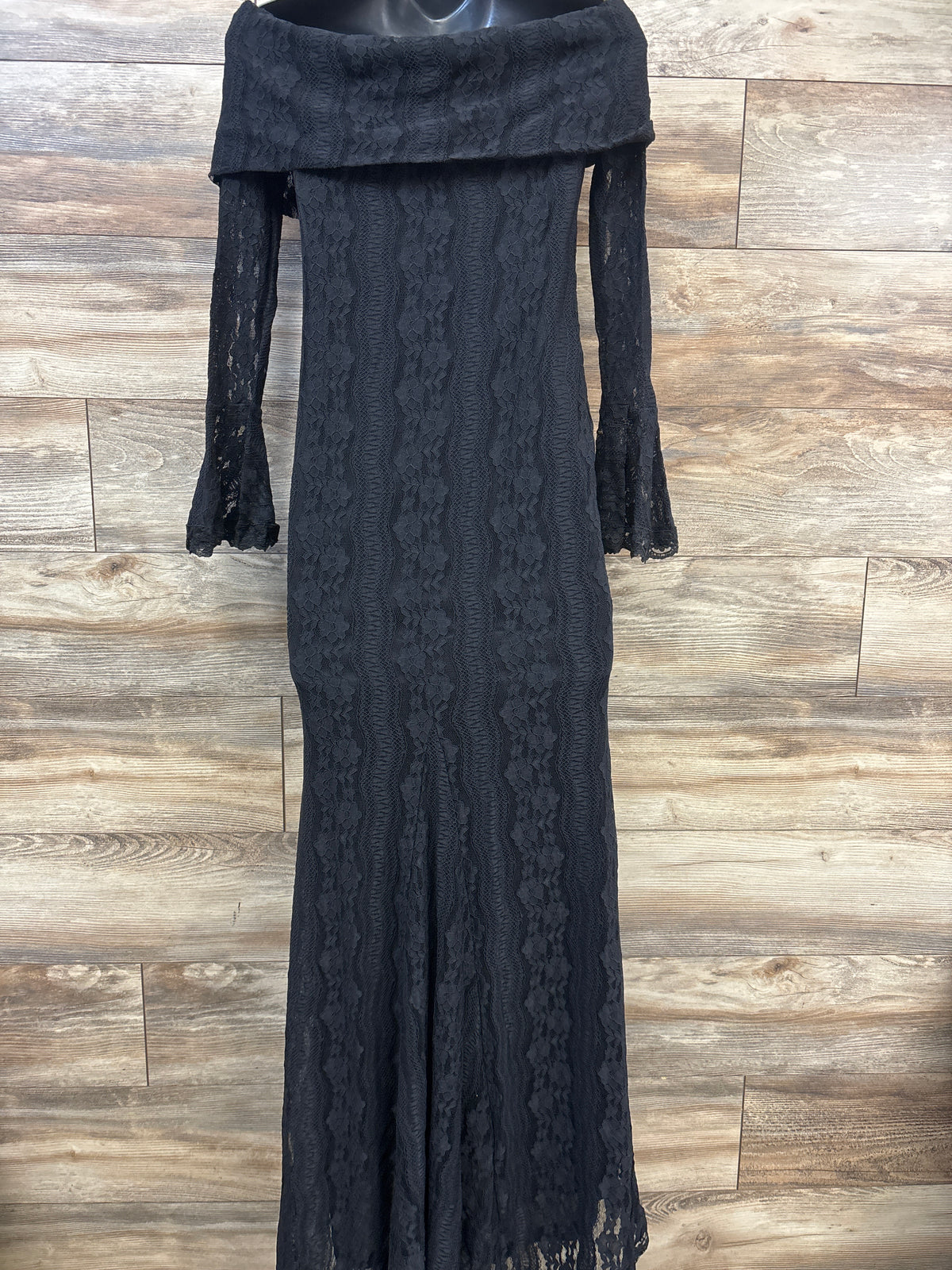 Shein Lace Bump Friendly Photoshoot Dress Black sz Medium