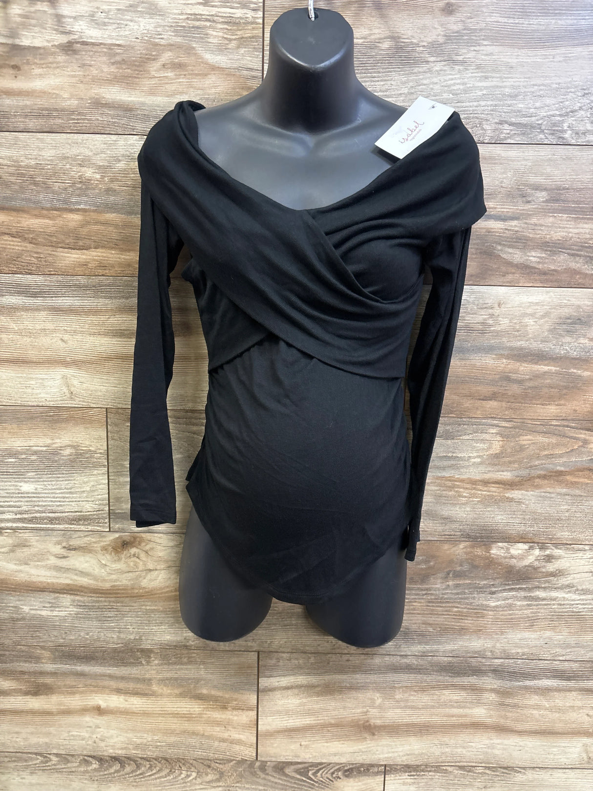 NEW Isabel Maternity Cross Front Top Black sz Small