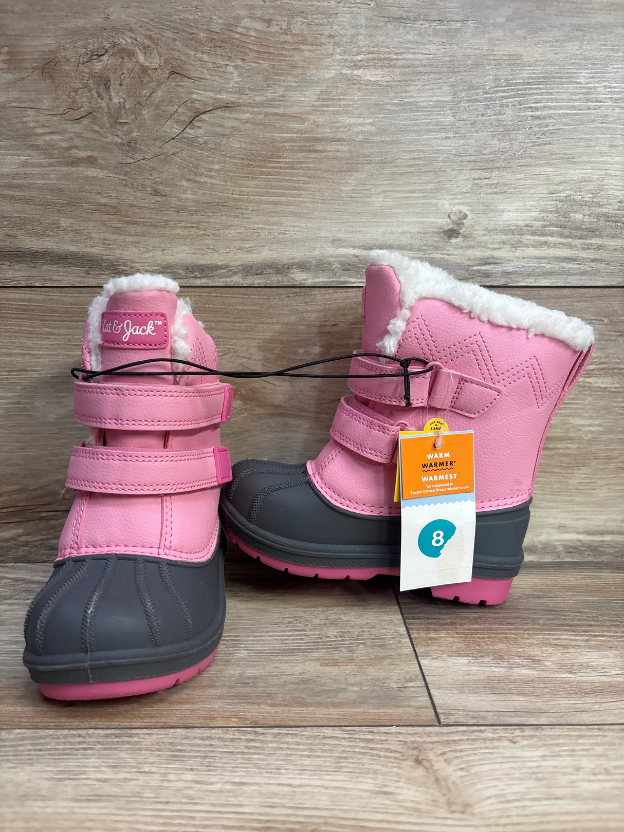 NEW Cat & Jack Denver Winter Boots Pink sz 8c