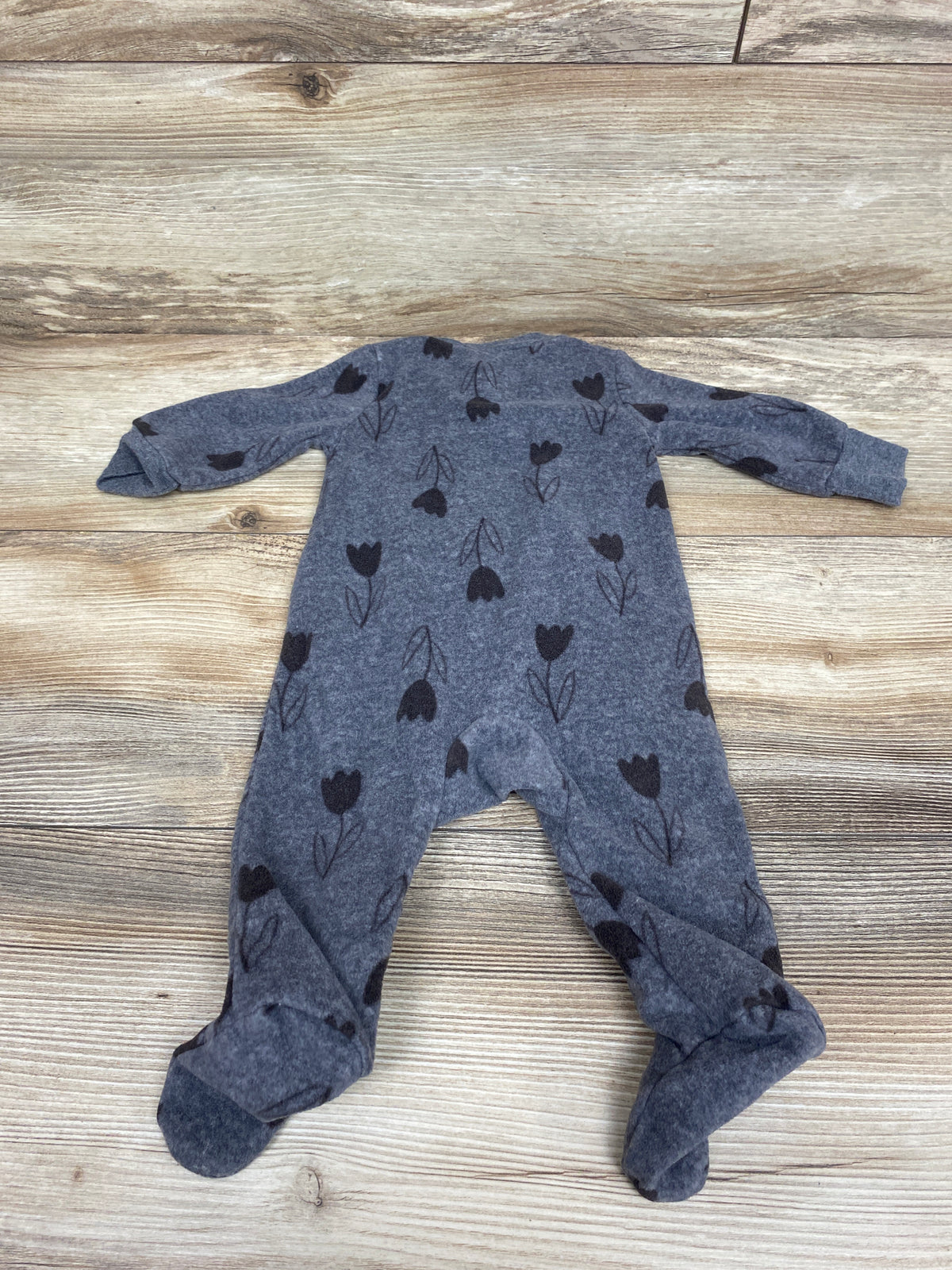 Carter's Heart Print Blanket Sleeper Grey sz 3m