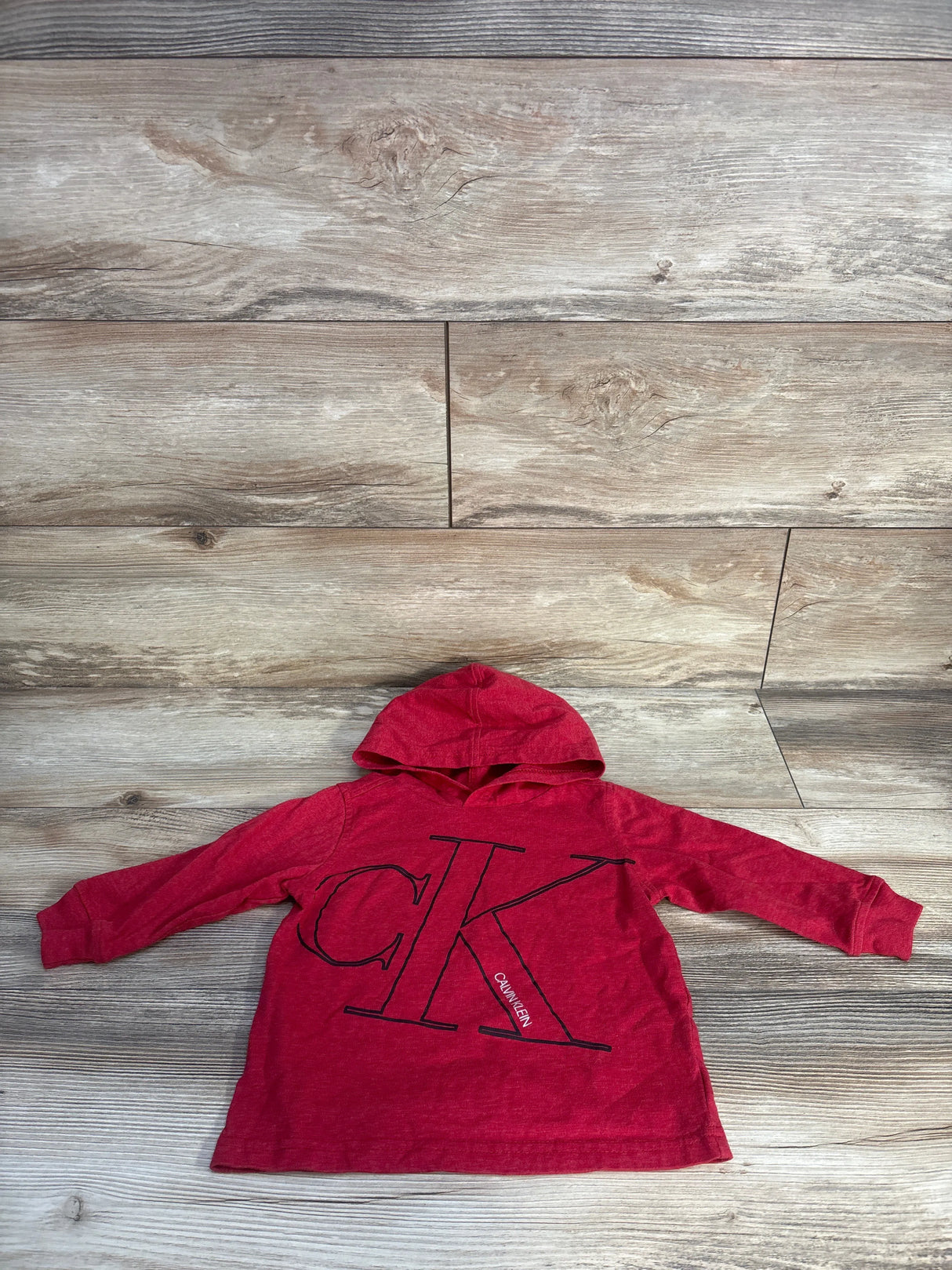 Calvin Klein Hooded Shirt Red sz 2T