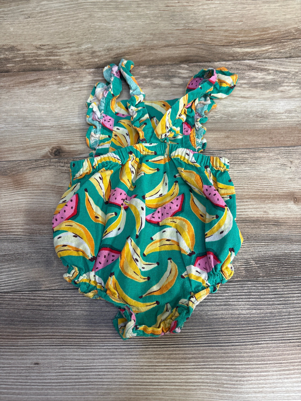 Old Navy Fruit Print Romper Green sz 18-24m - Me n Mommy To Be