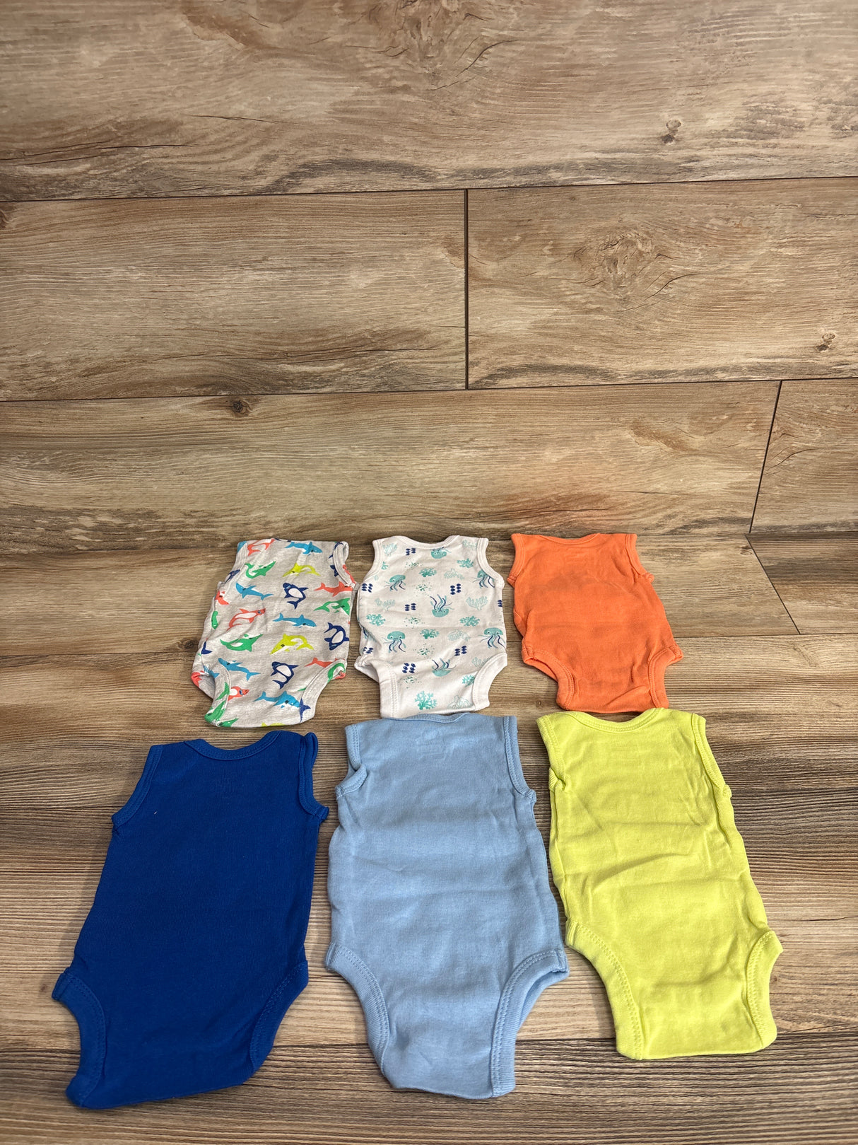 Koala Baby 6pk Tank Bodysuit Set Grey sz Newborn