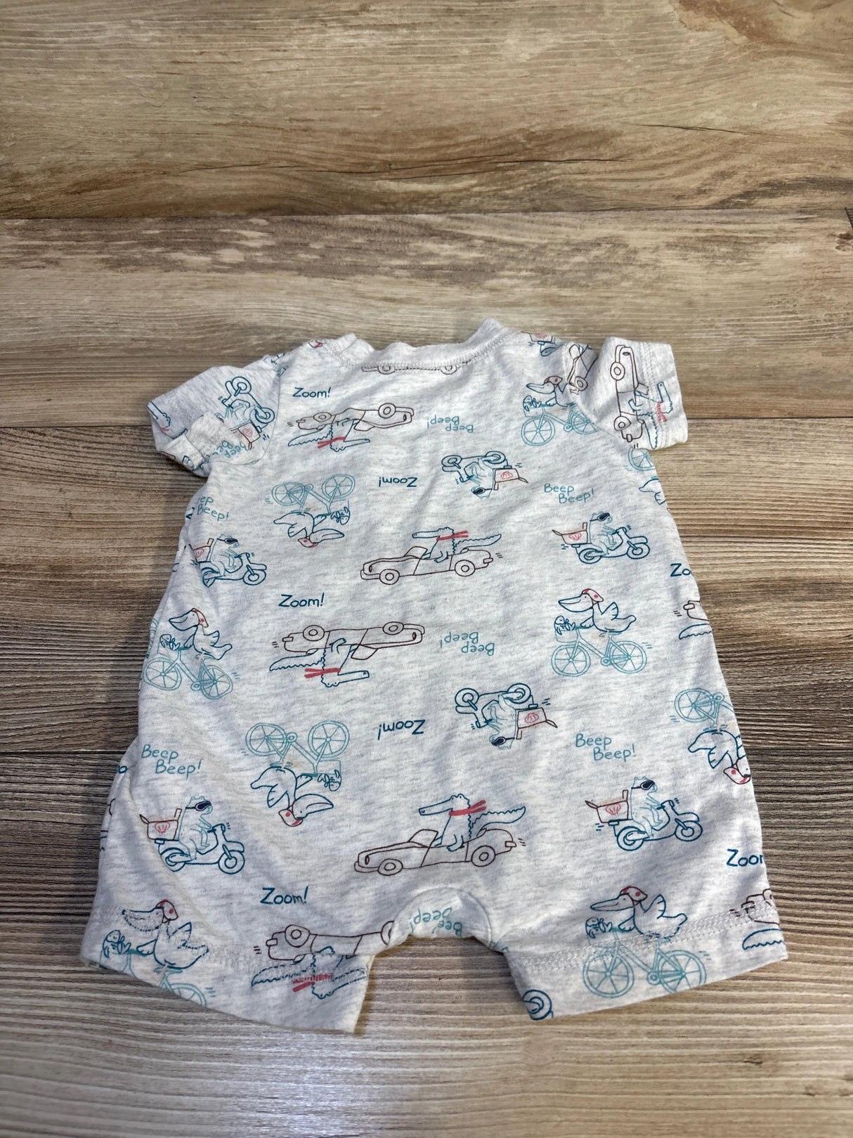 Carter's Animal Print Shortie Romper Grey sz 3m