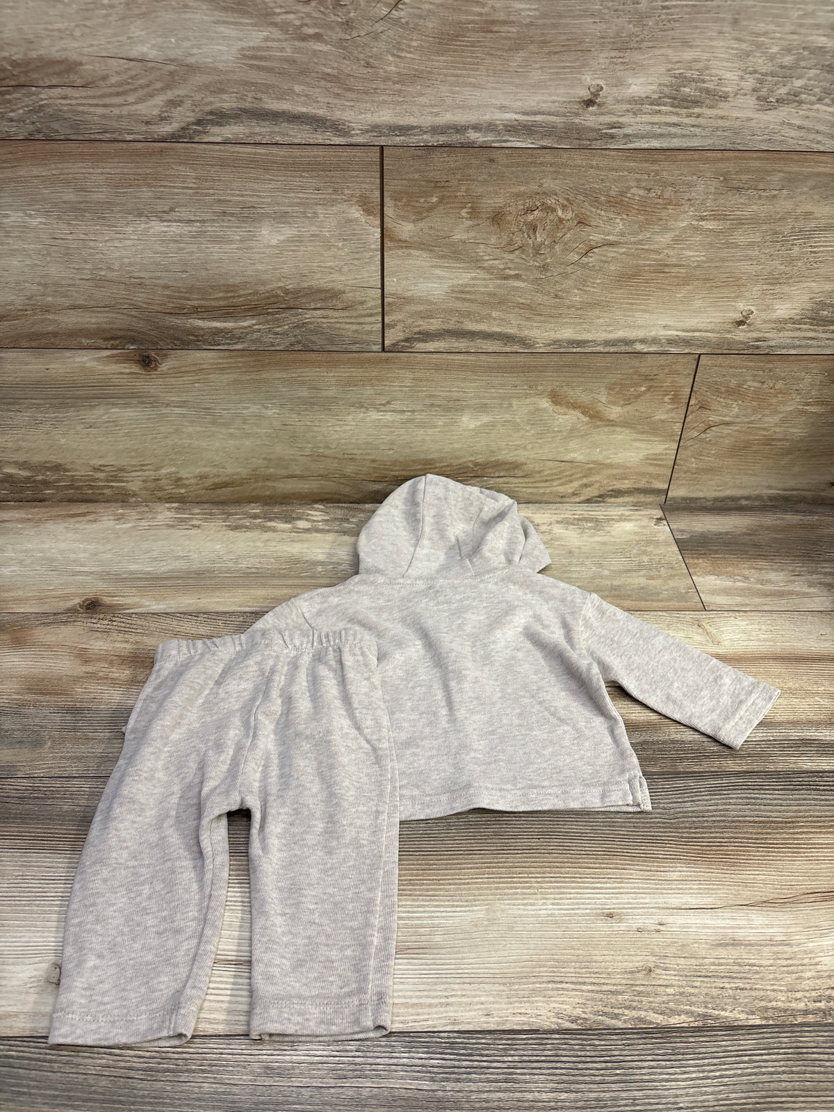 Carter's 2pc Hooded Henley Top & Pants Set Tan sz 6m