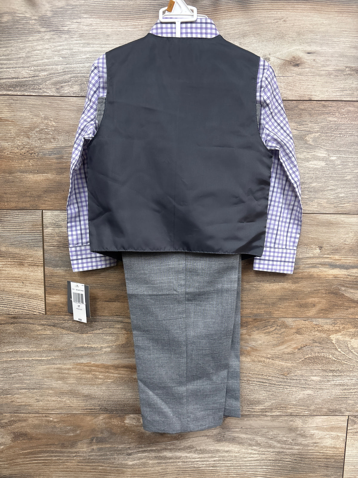 NEW Van Heusen 4pc Vest Suit Set Purple sz 3T