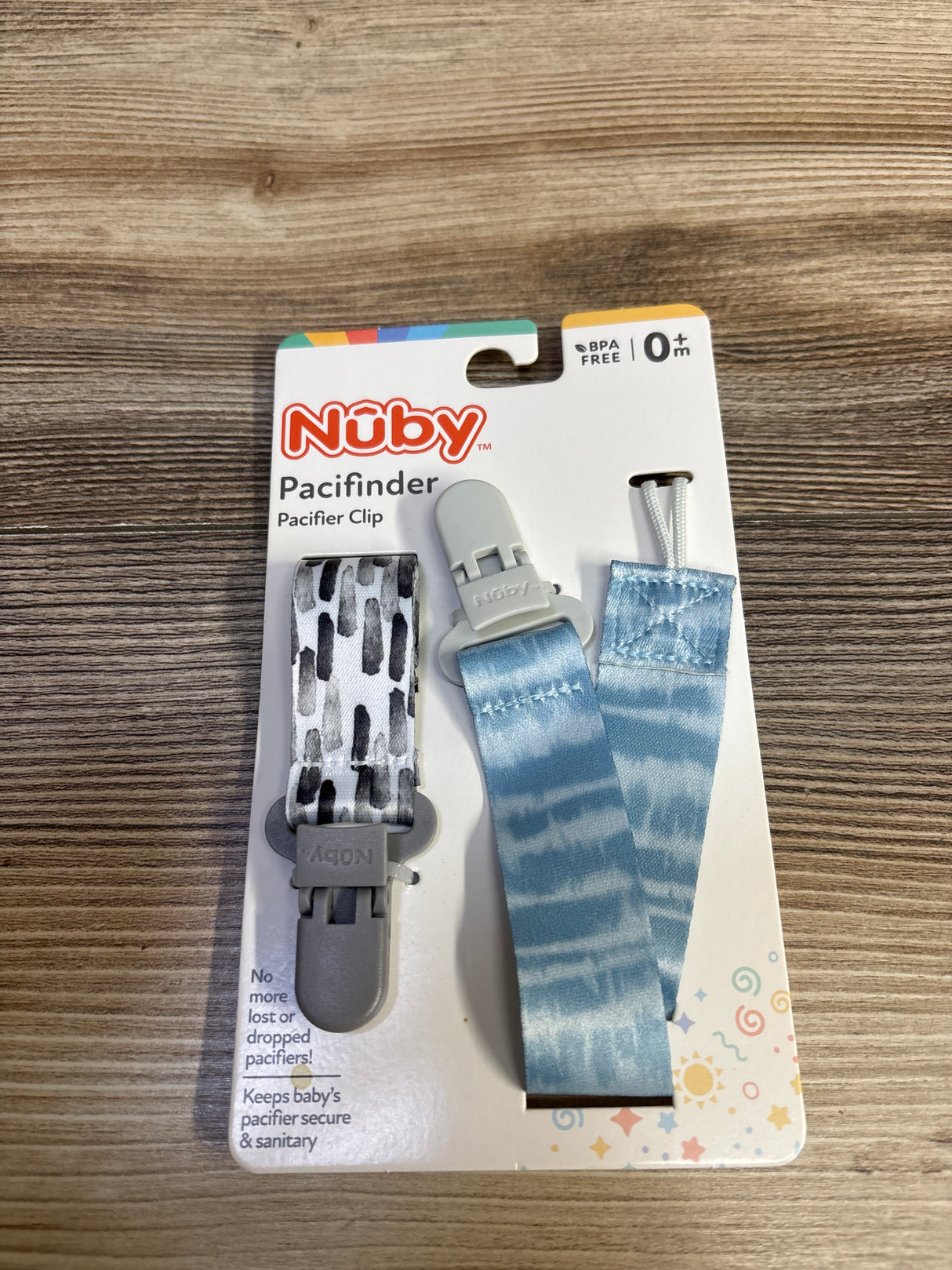 NEW Nuby 2pk Pacifinder Pacifier Clip