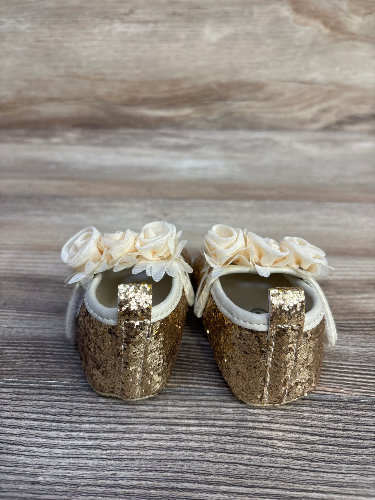 Myggpp Glitter Mary Jane Flats Gold sz 1c