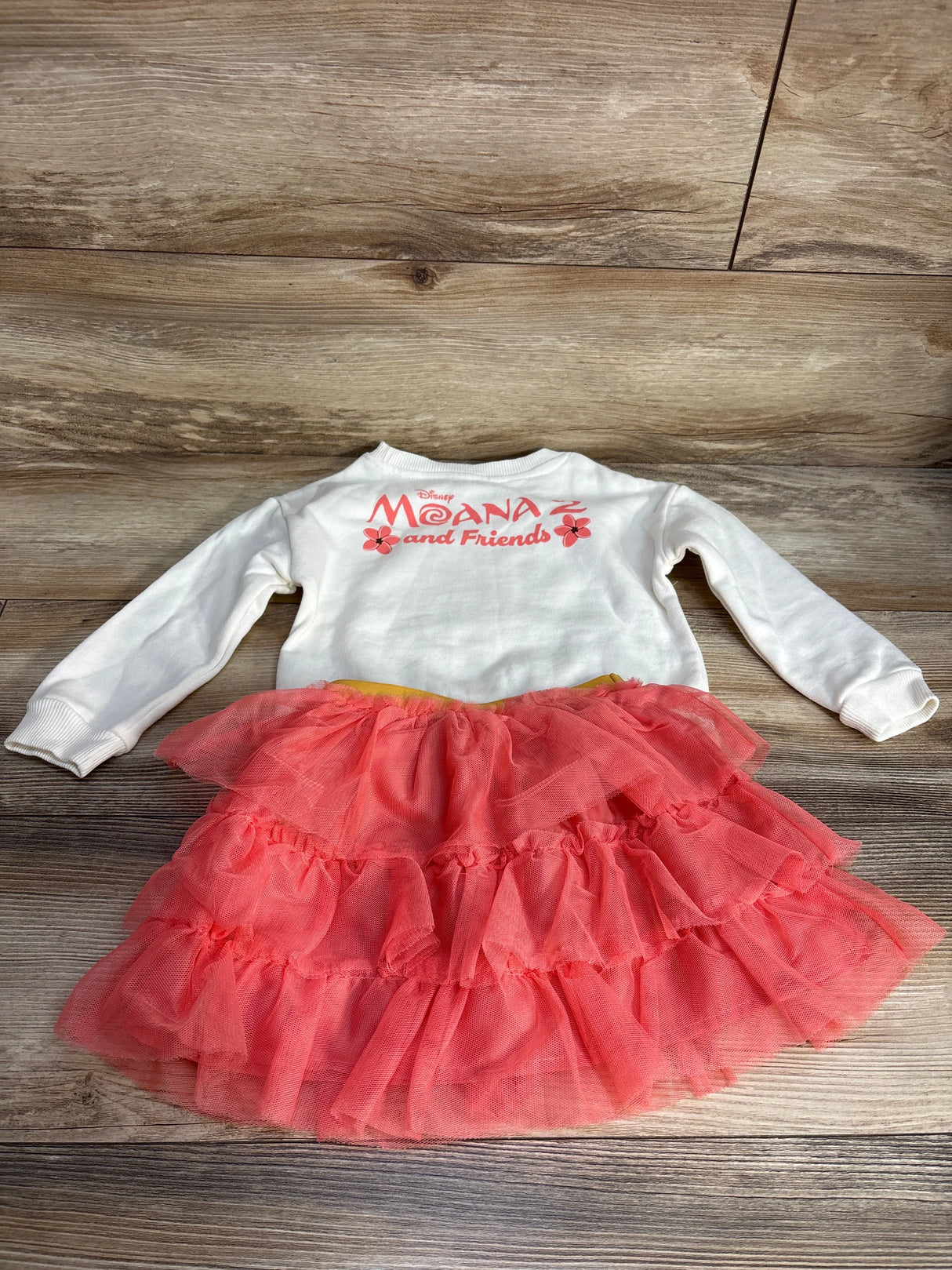 Disney Moana 2 Sweatshirt & Tutu 2pc Set White sz 3T