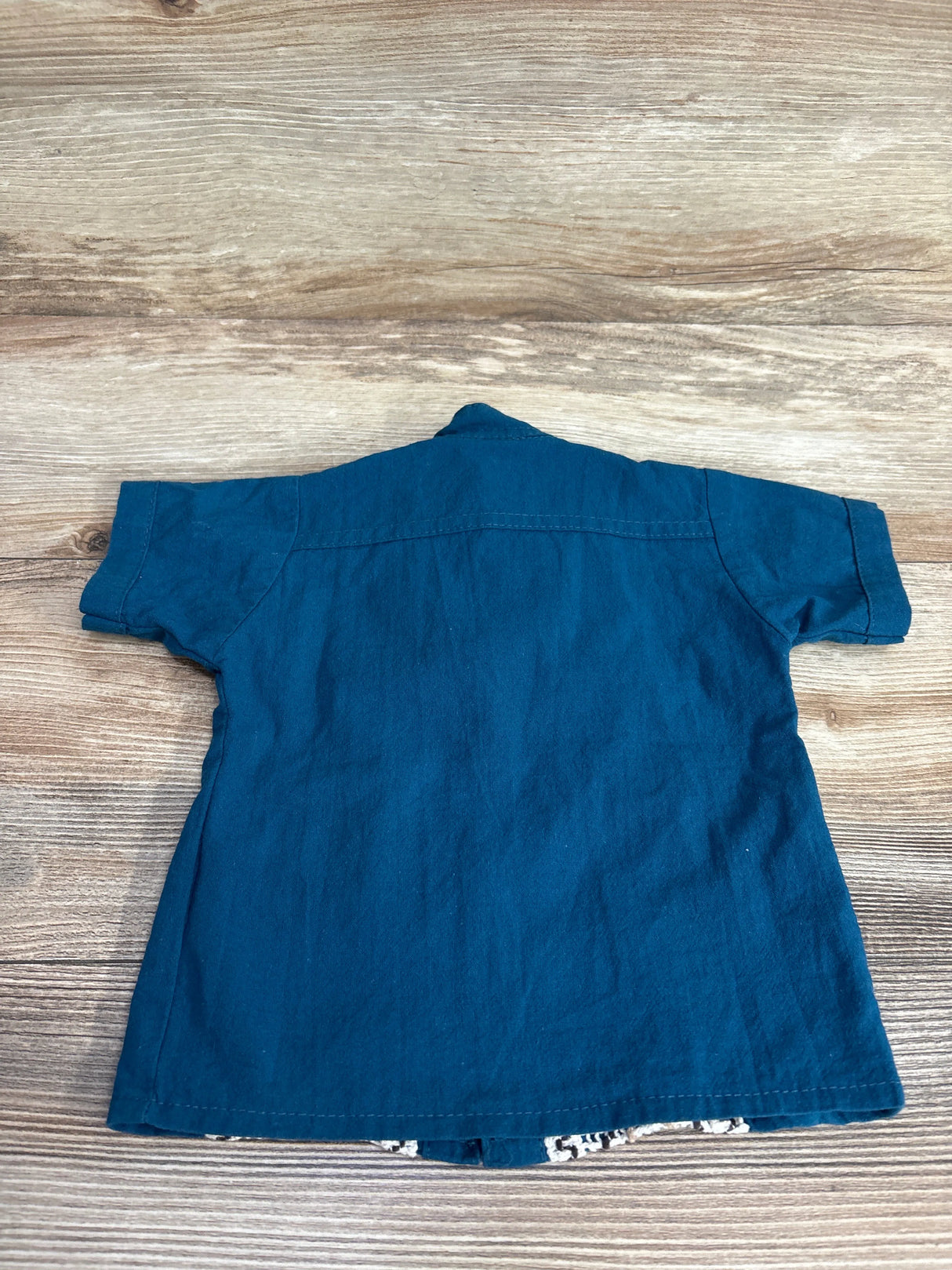 Guayabara Button Up Shirt Teal sz 9-12m