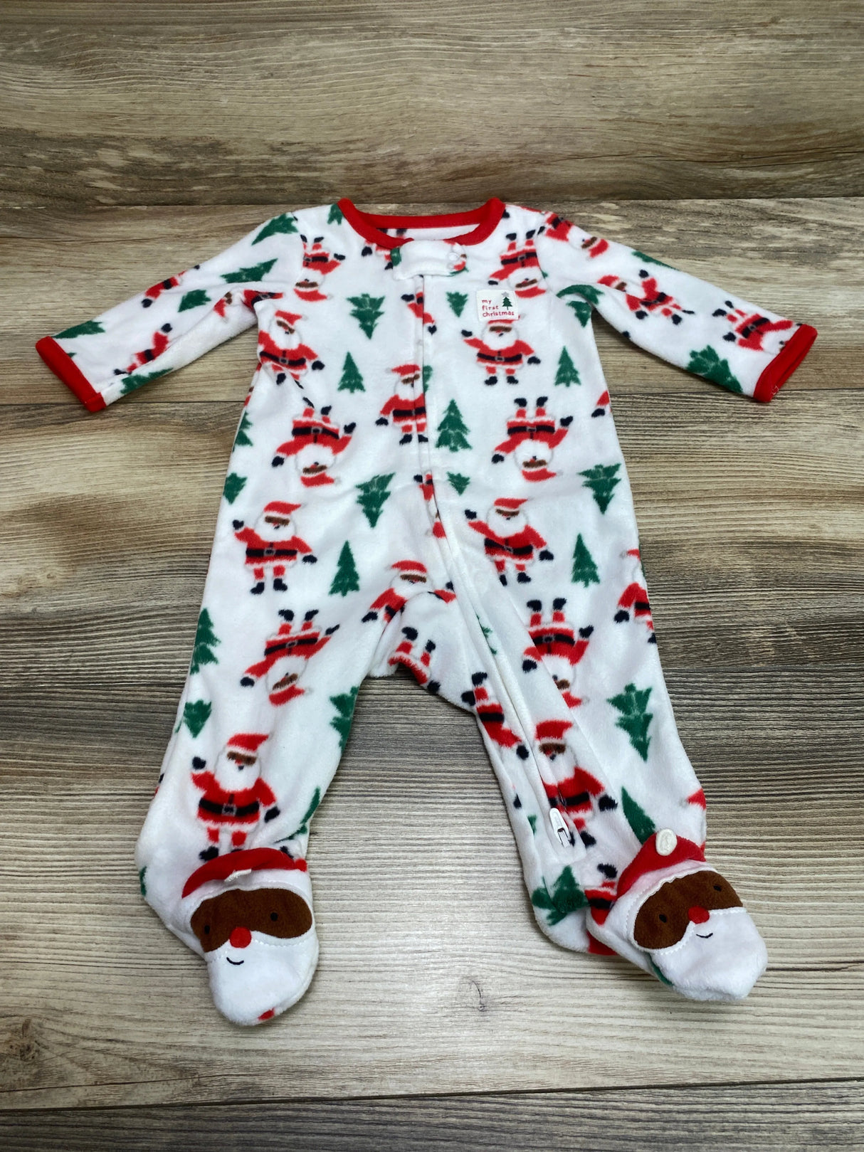 Just One You Santa Blanket Sleeper White sz 3m - Me n Mommy To Be