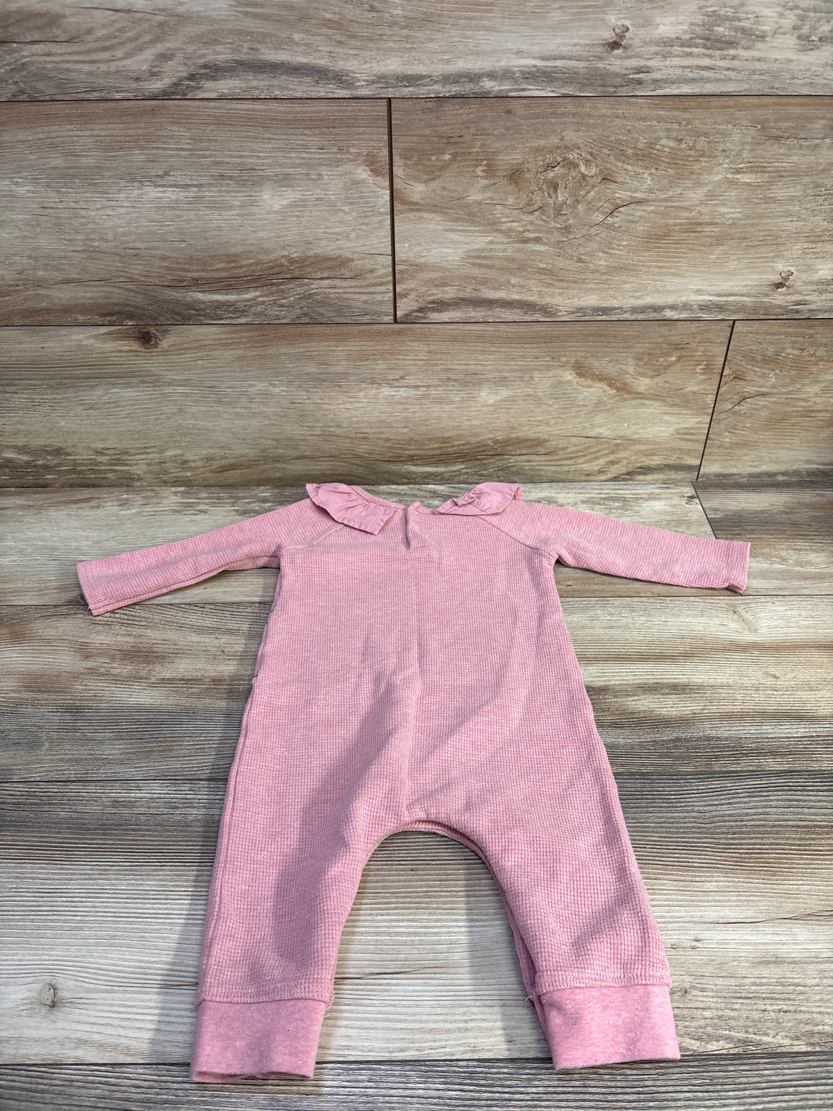Disney Baby Waffle Knit Minnie Mouse Coverall Pink sz 12m