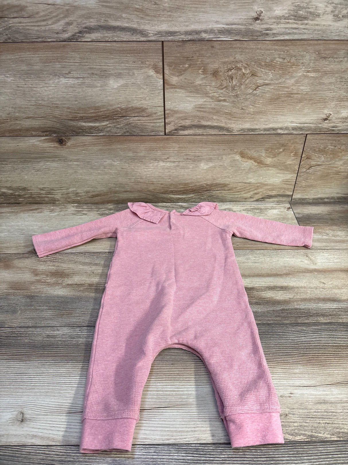 Disney Baby Waffle Knit Minnie Mouse Coverall Pink sz 12m