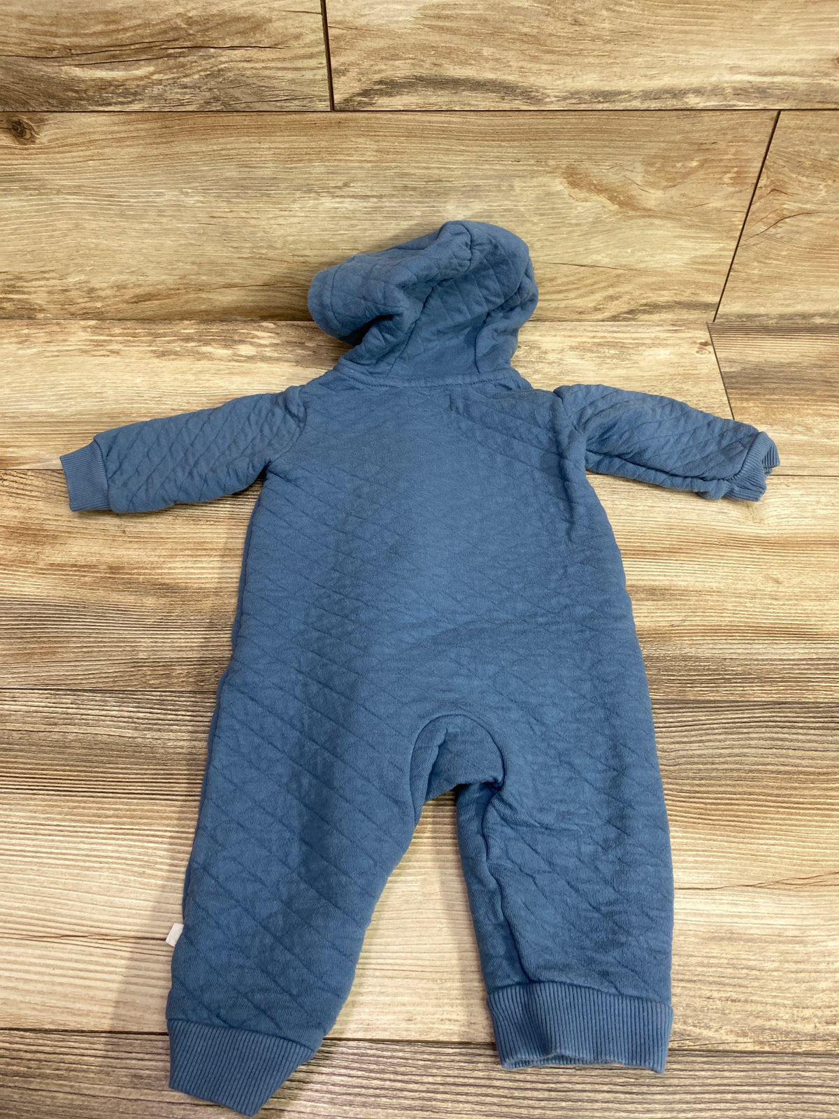 Little Planet Hooded Quilted Jumpsuit Coverall Blue sz 6m