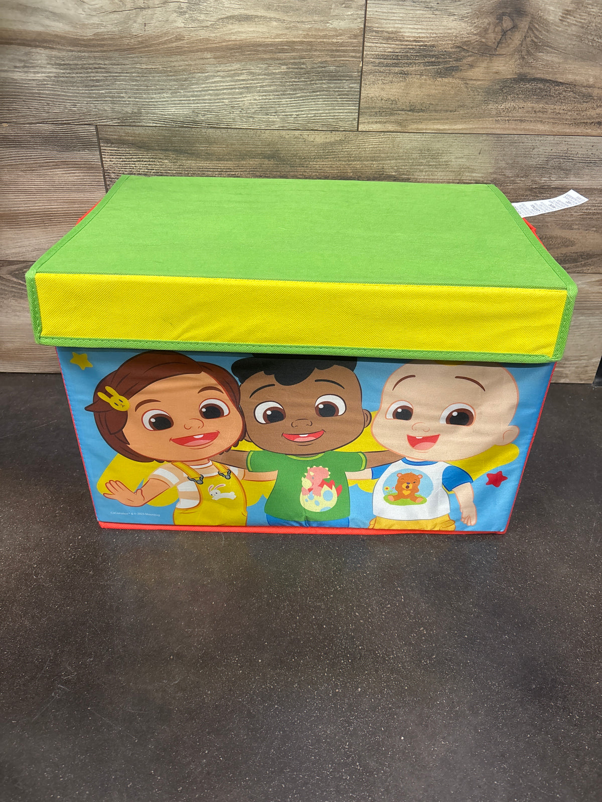 Delta Children CoComelon Fabric Toy Box with Retractable Lid